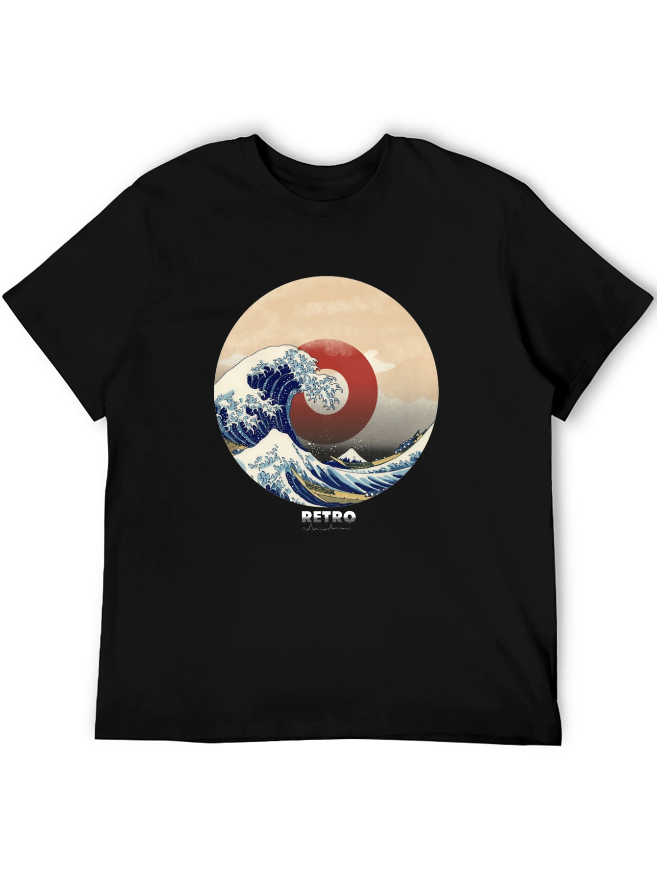 Retro Wave Graphic Tee - Stylish Casual Comfort