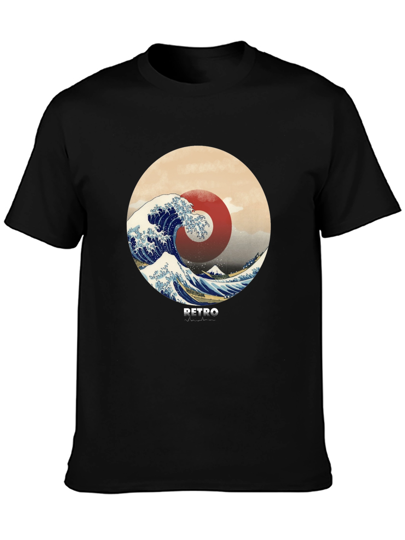 Retro Wave Graphic Tee - Stylish Casual Comfort