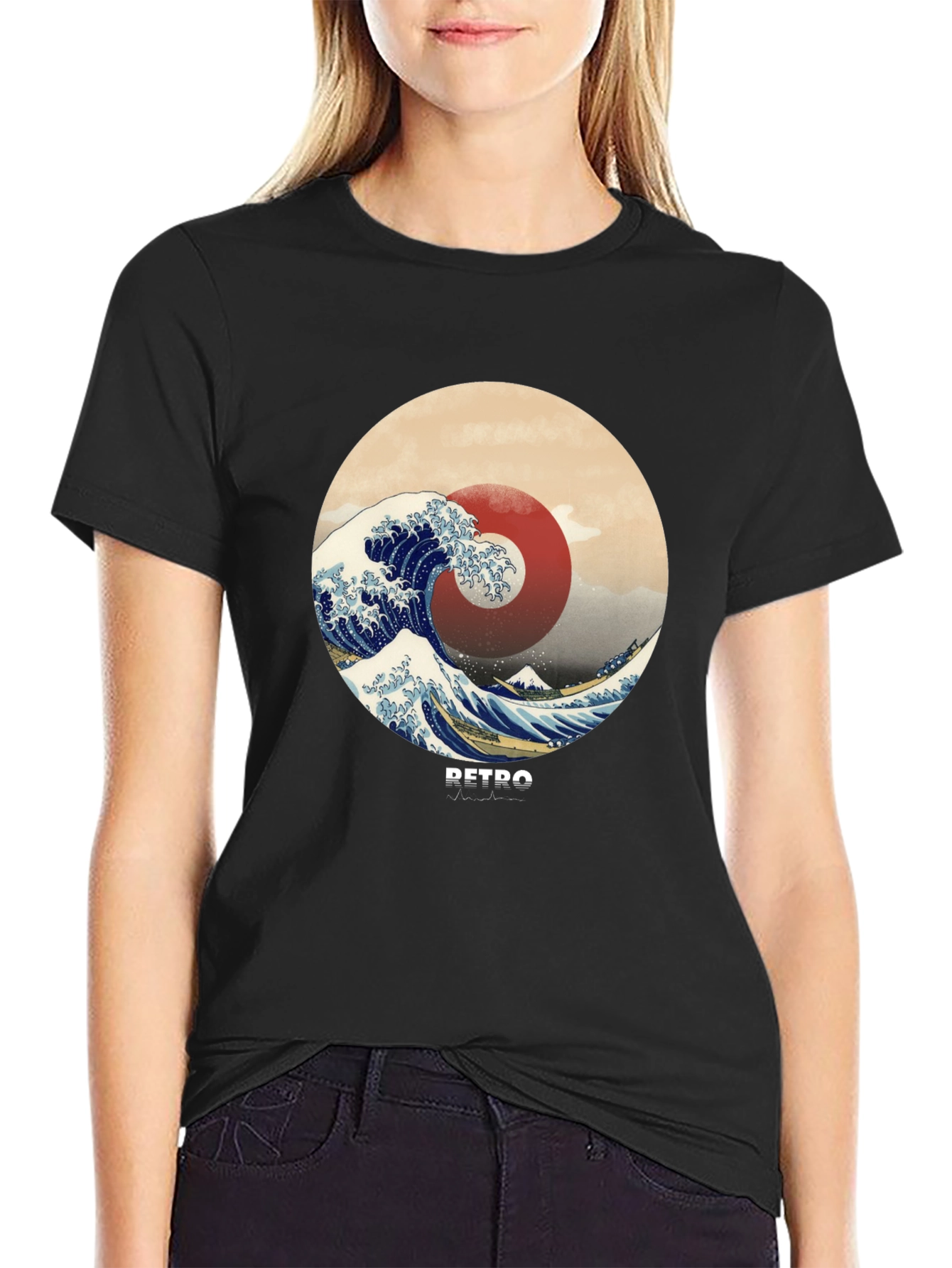 Retro Wave Graphic Tee - Stylish Casual Comfort