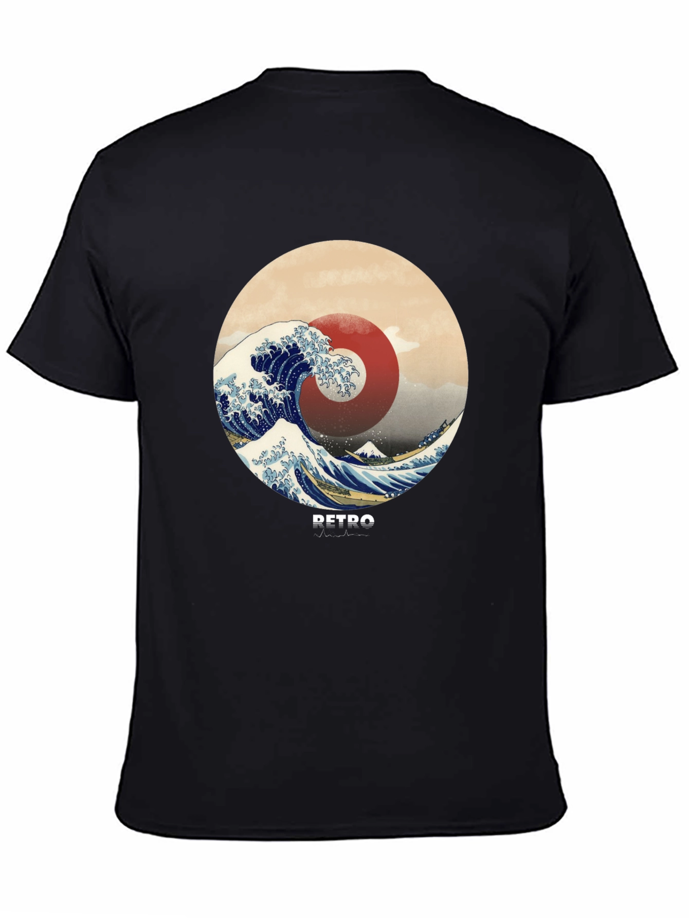 Retro Wave Graphic Tee - Stylish Casual Comfort