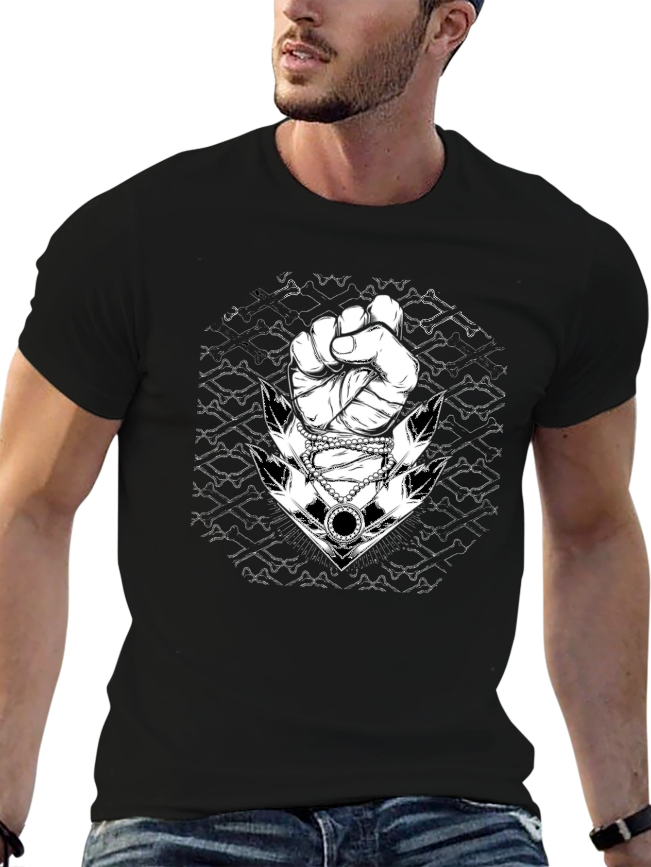 Fist and Anchor Graphic Tee