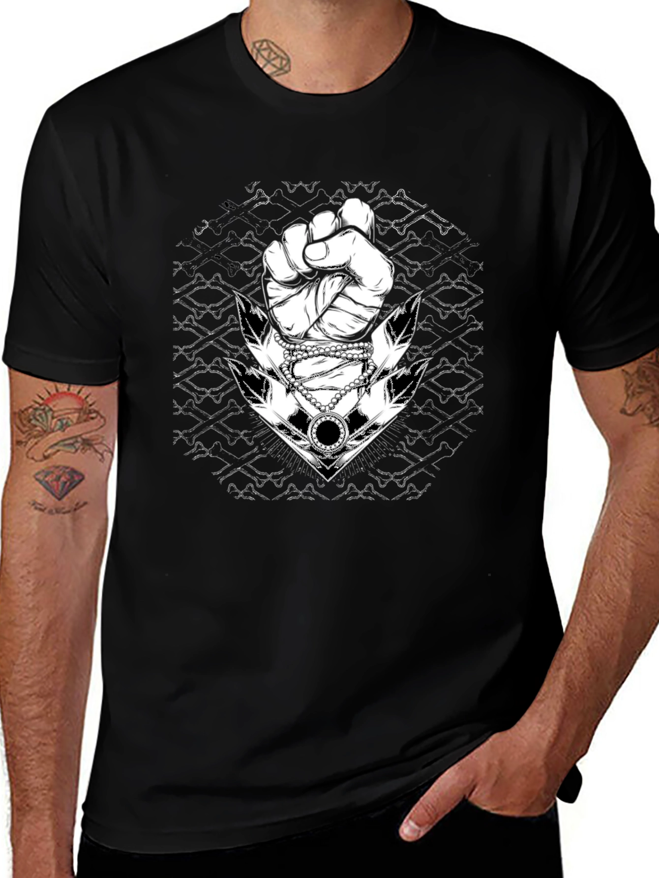 Fist and Anchor Graphic Tee