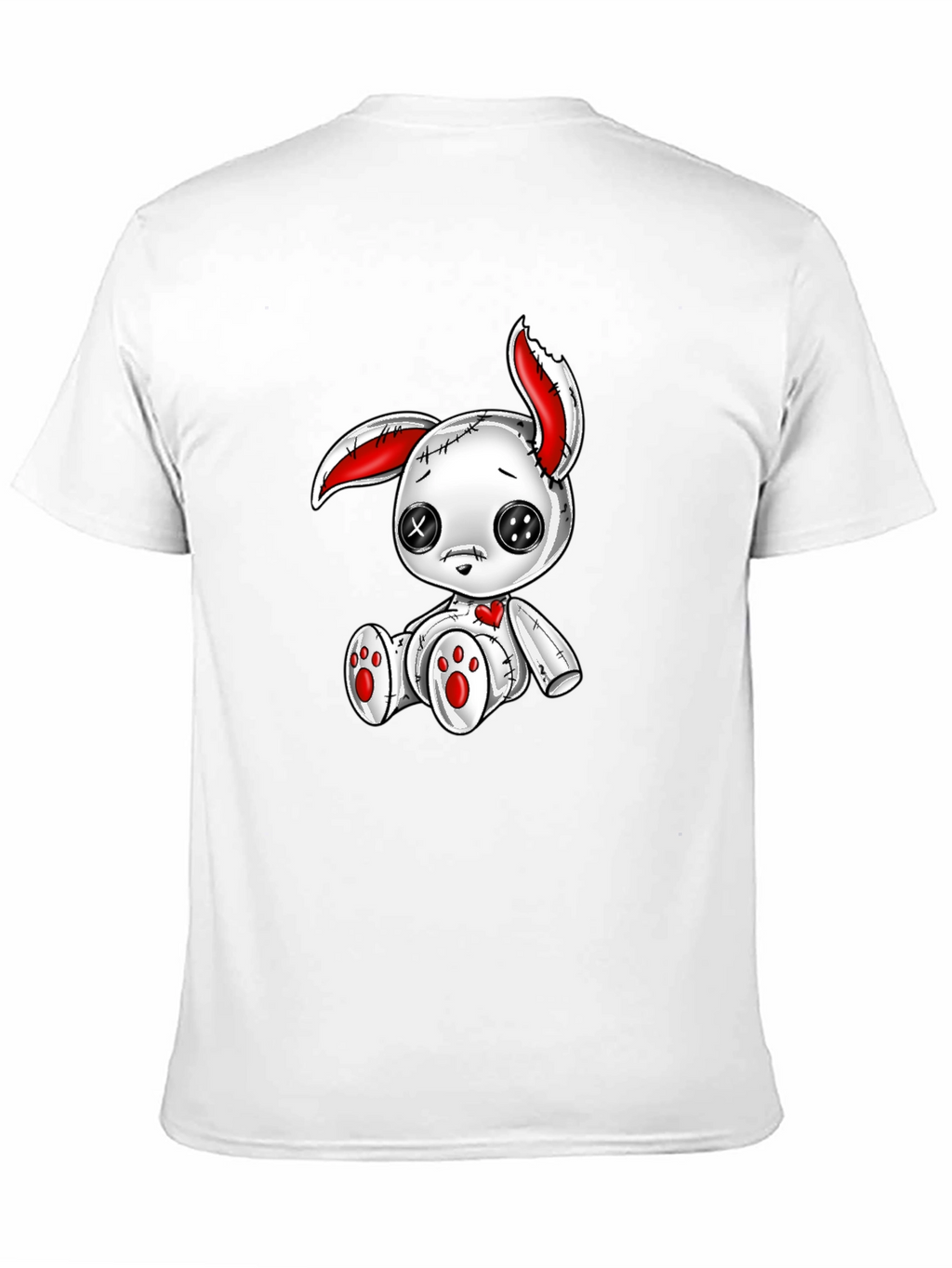 Creepy Cute Bunny Graphic Tee - Black