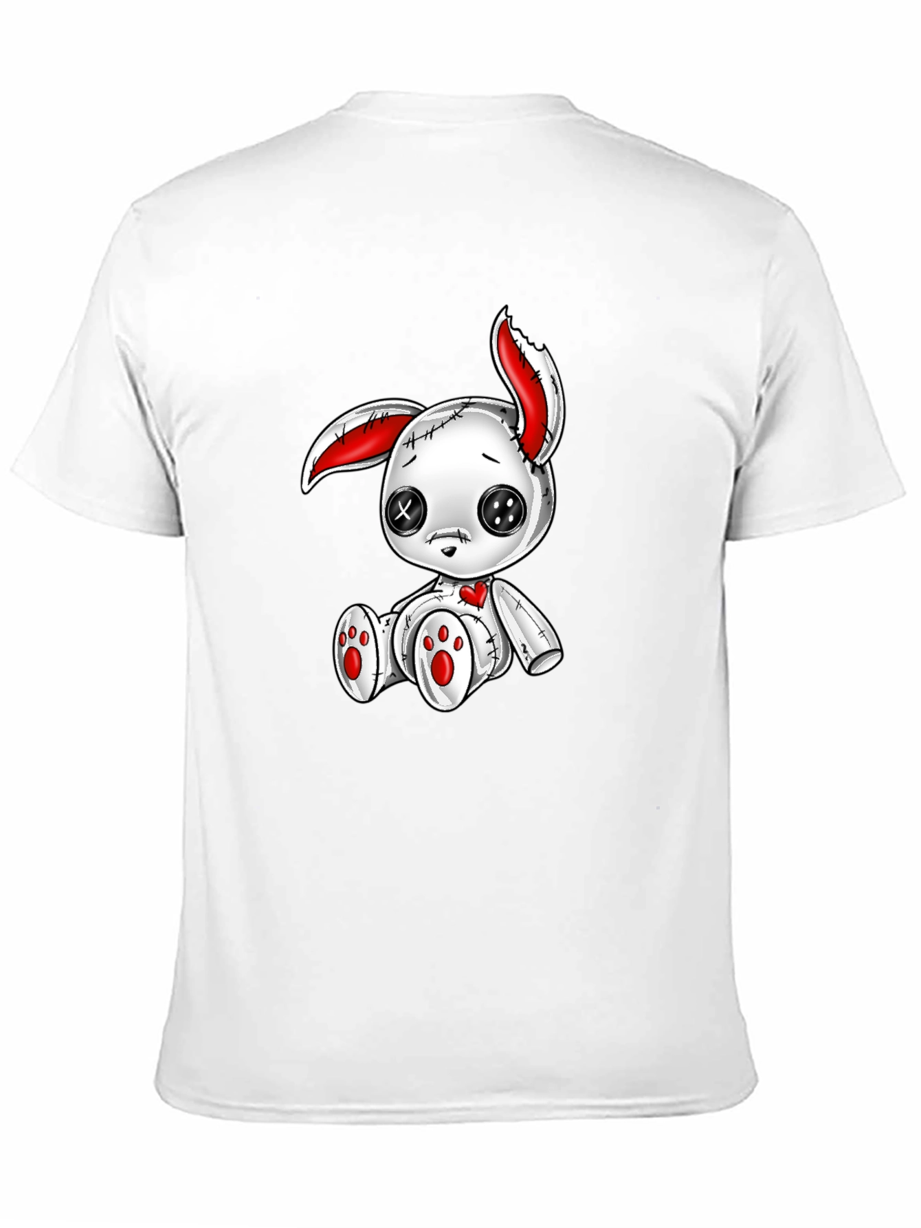 Creepy Cute Bunny Graphic Tee - Black