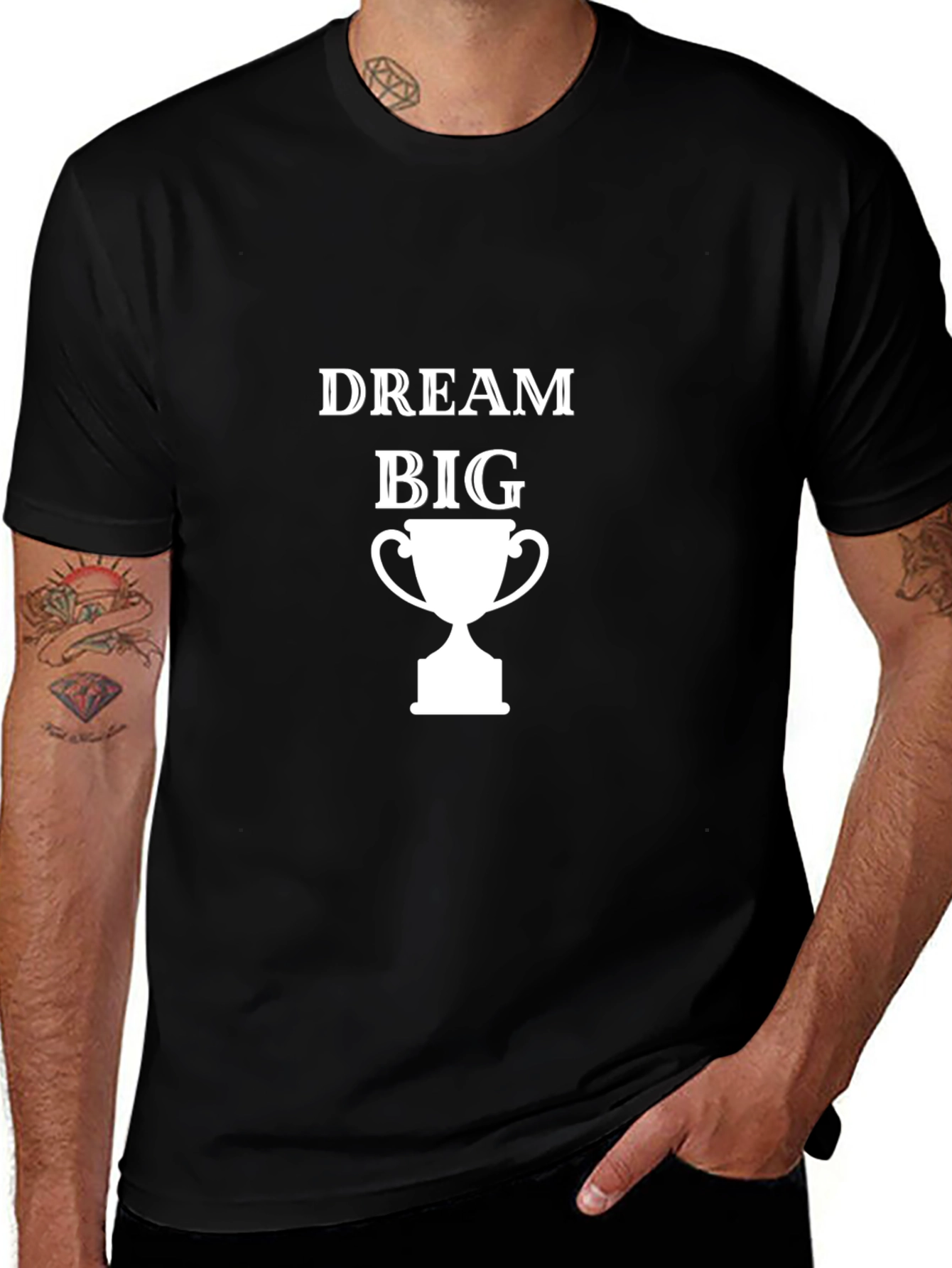 Dream Big Graphic Tee - Motivational Black T-Shirt