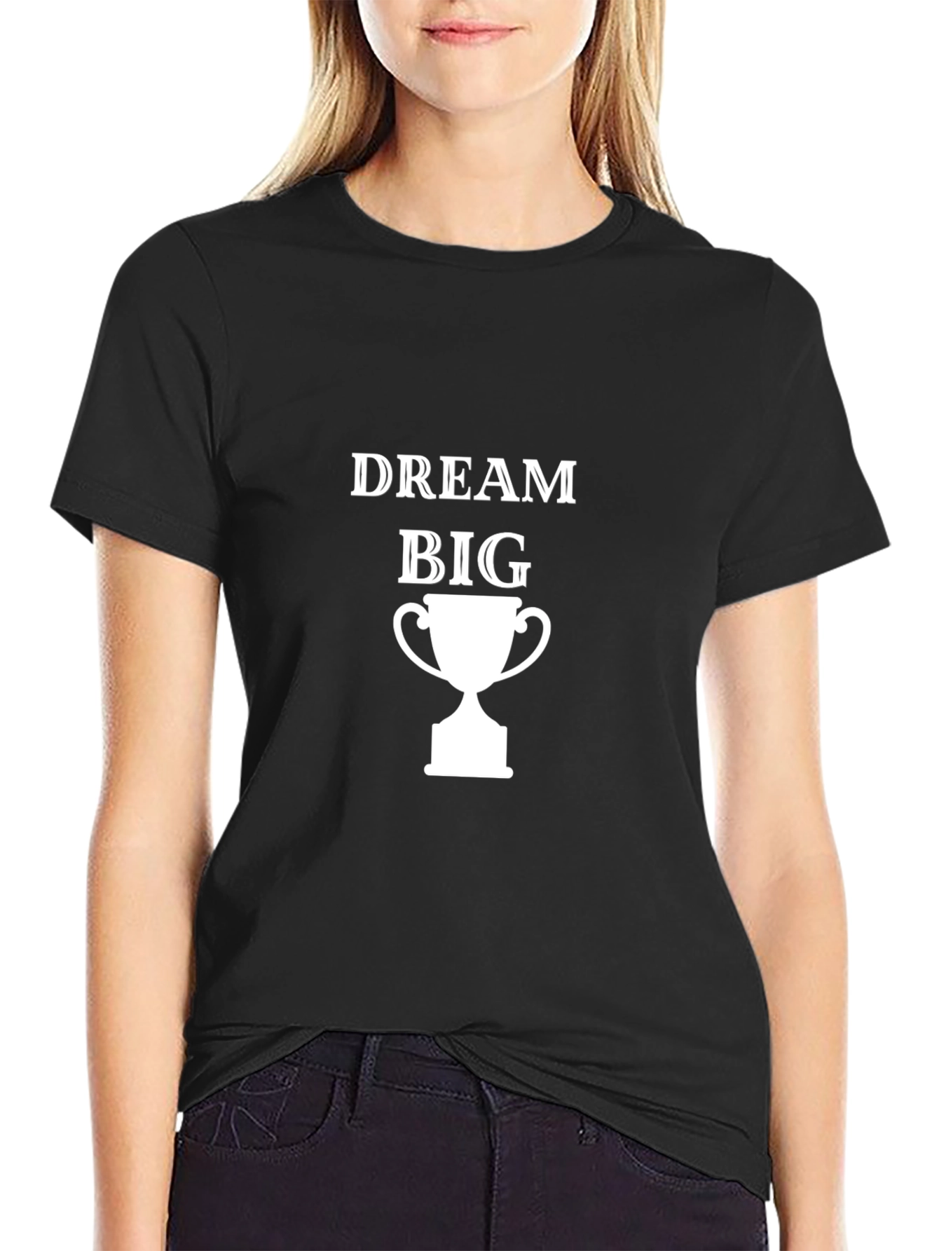 Dream Big Graphic Tee - Motivational Black T-Shirt