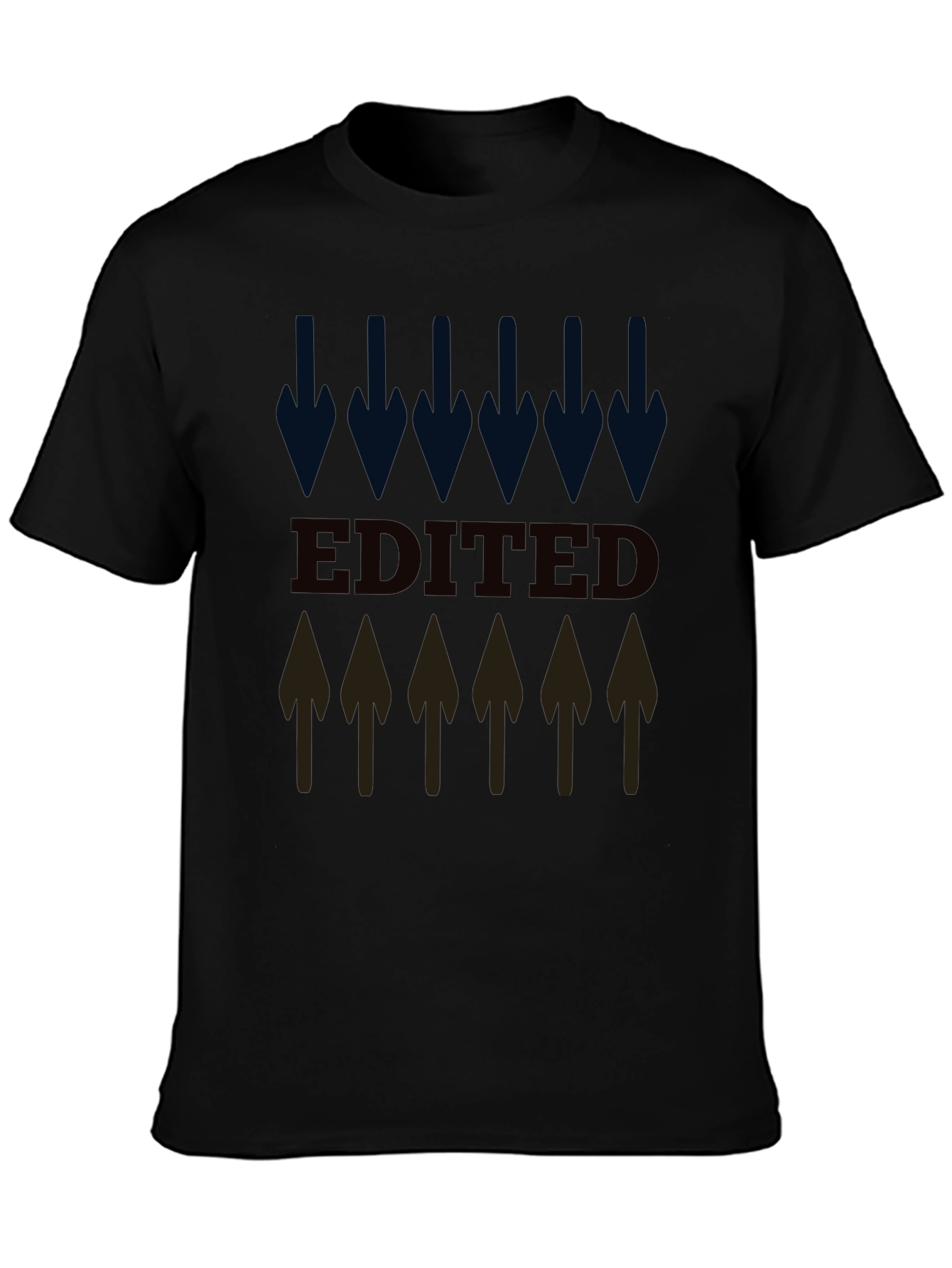 Editted Arrow Graphic Tee - Black Unisex T-Shirt