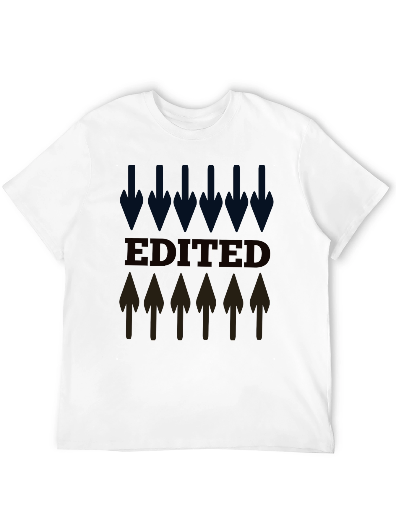 Editted Arrow Graphic Tee - Black Unisex T-Shirt