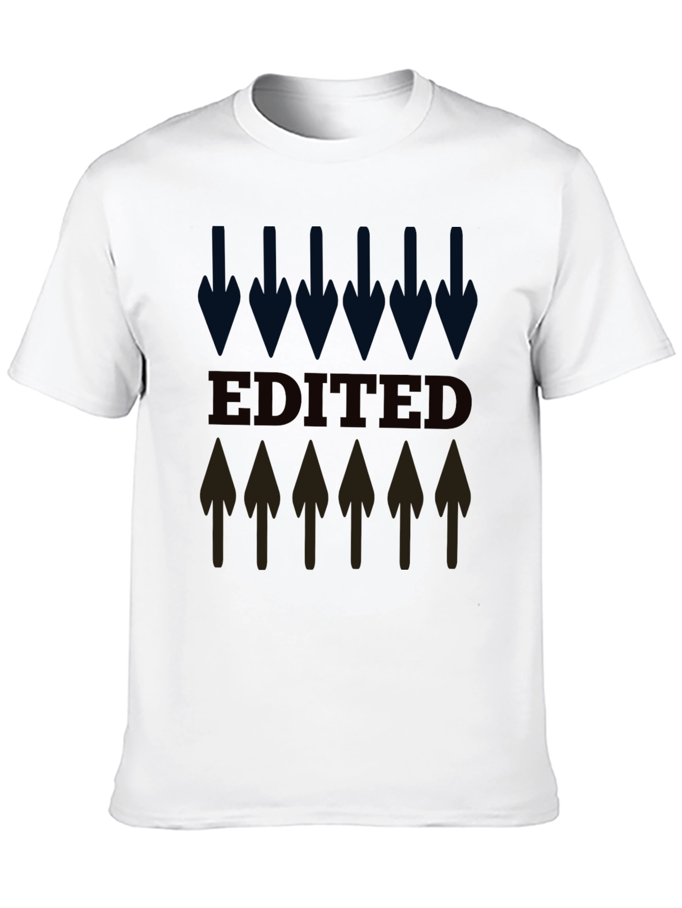 Editted Arrow Graphic Tee - Black Unisex T-Shirt