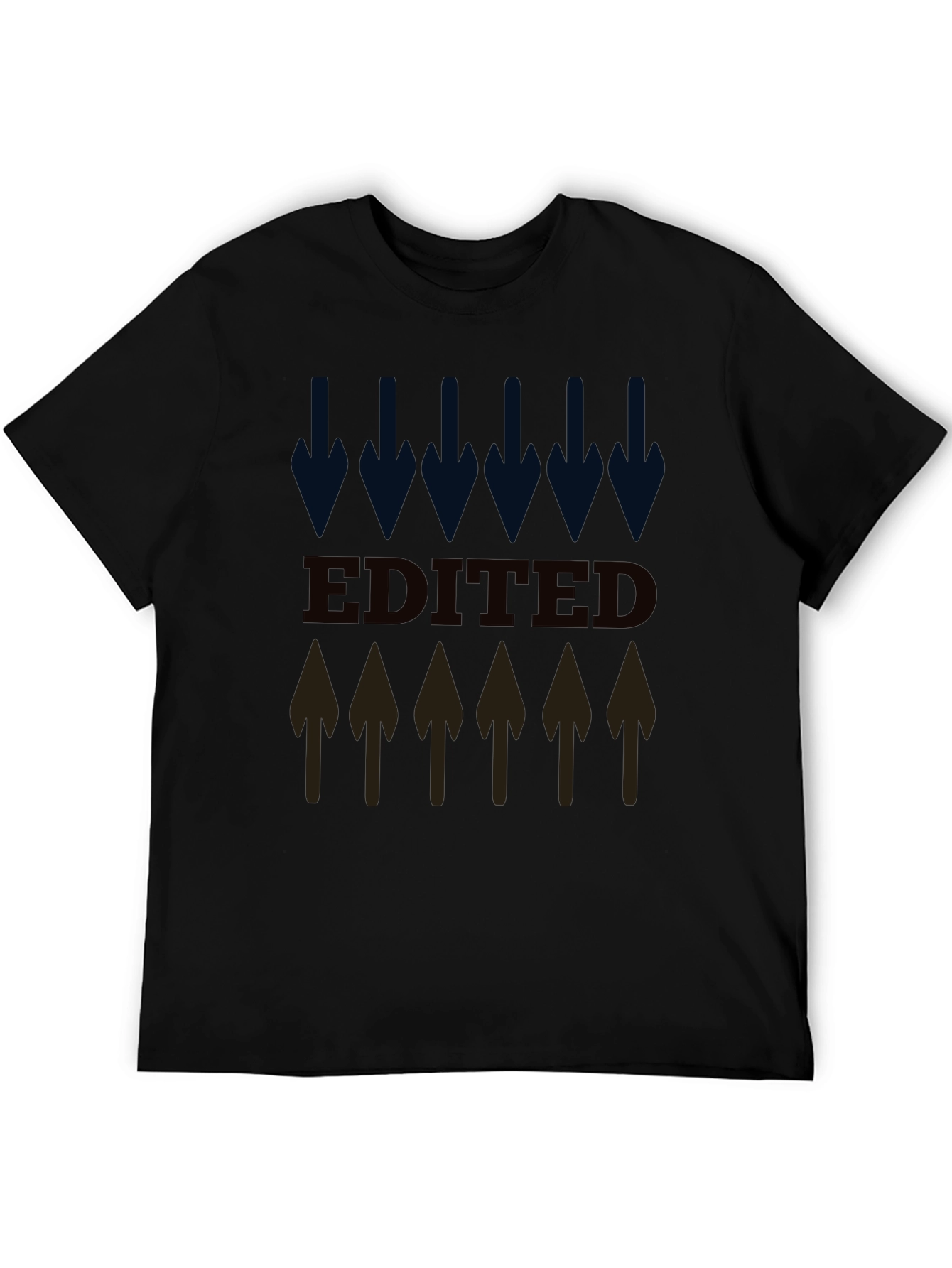 Editted Arrow Graphic Tee - Black Unisex T-Shirt