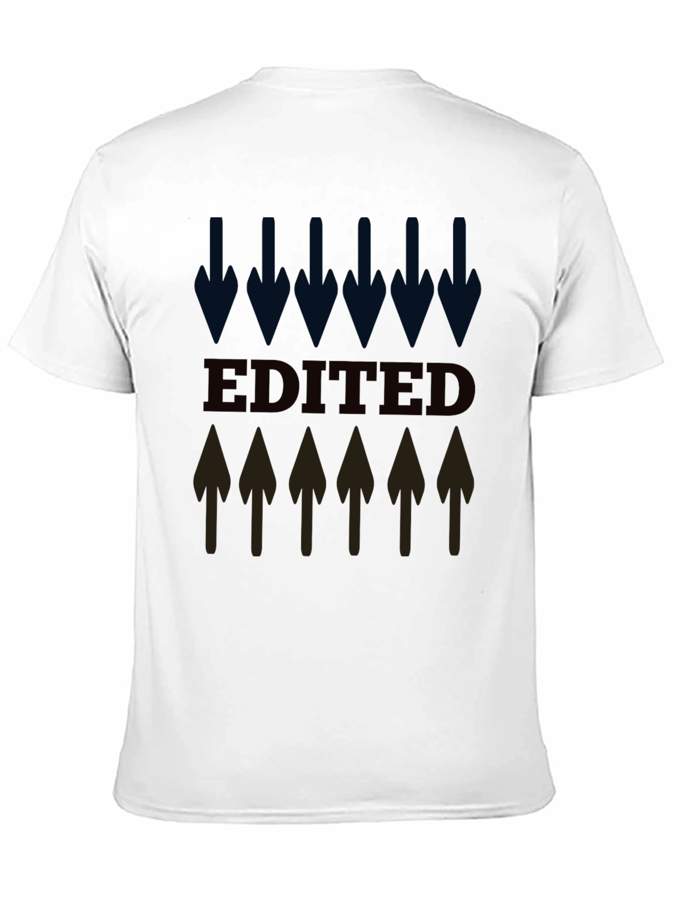 Editted Arrow Graphic Tee - Black Unisex T-Shirt