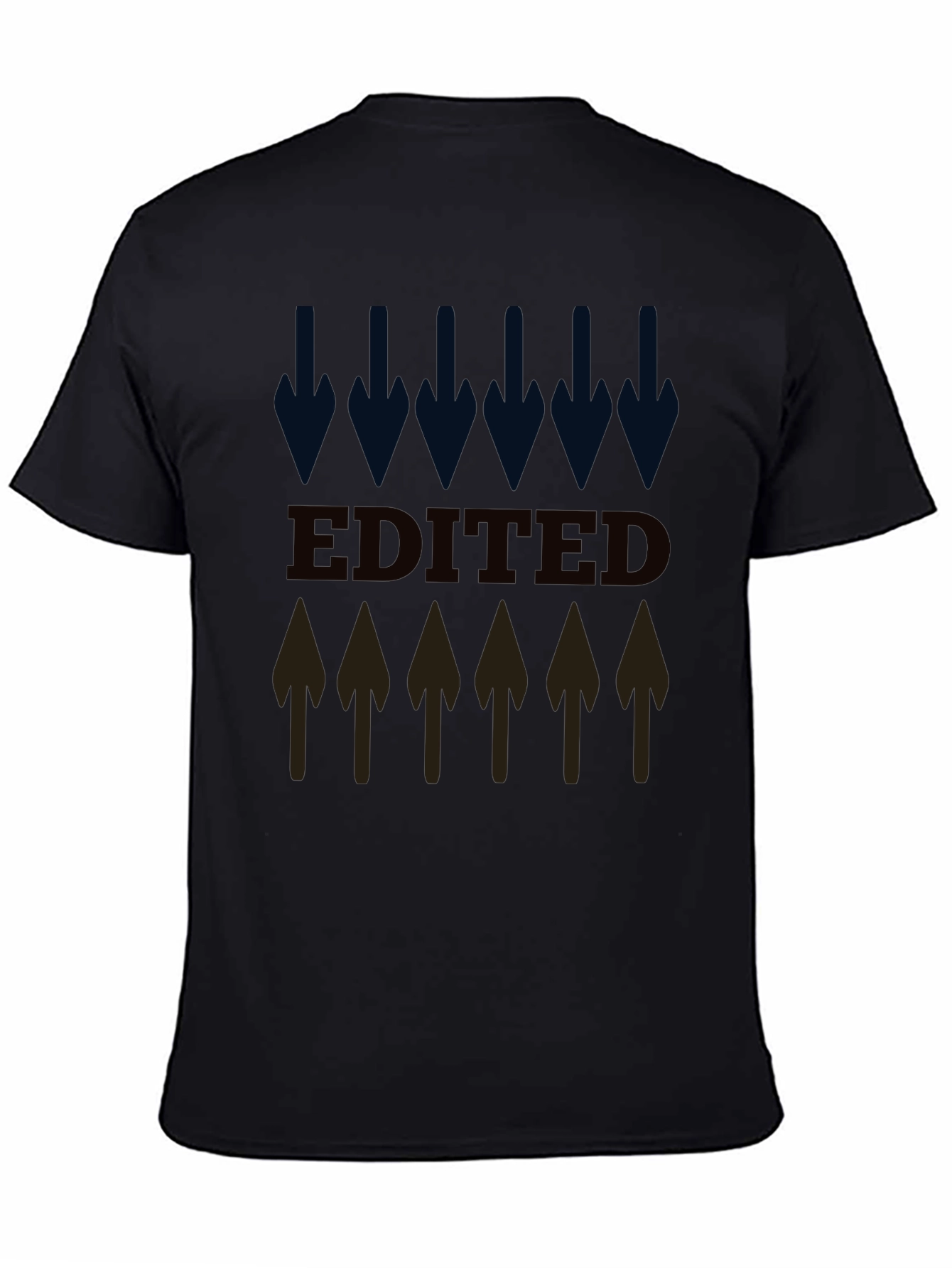 Editted Arrow Graphic Tee - Black Unisex T-Shirt