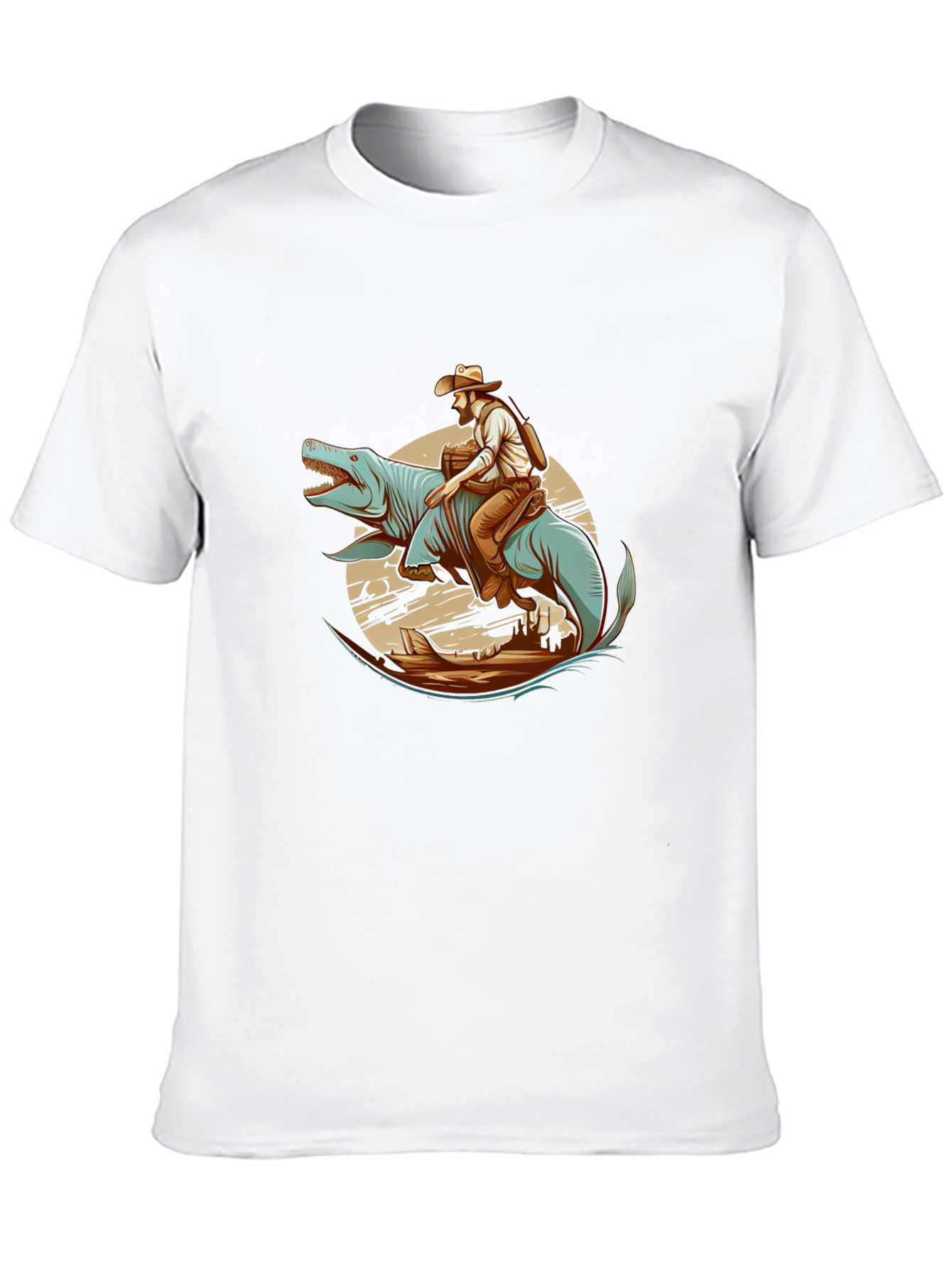Dino Cowboy Graphic Tee - Western Fun