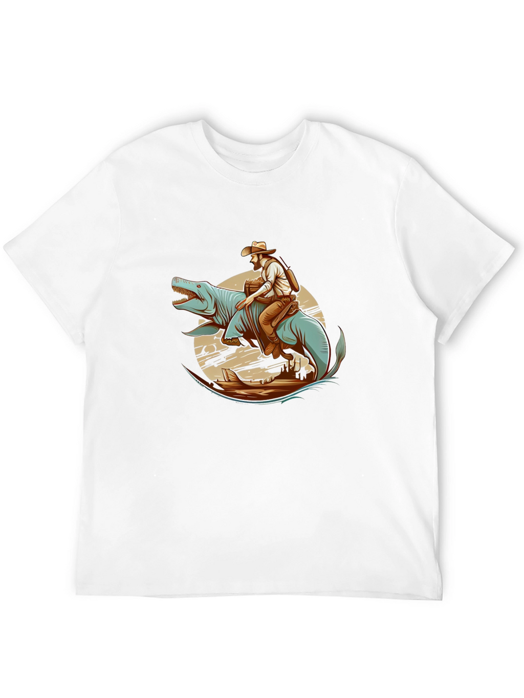 Dino Cowboy Graphic Tee - Western Fun