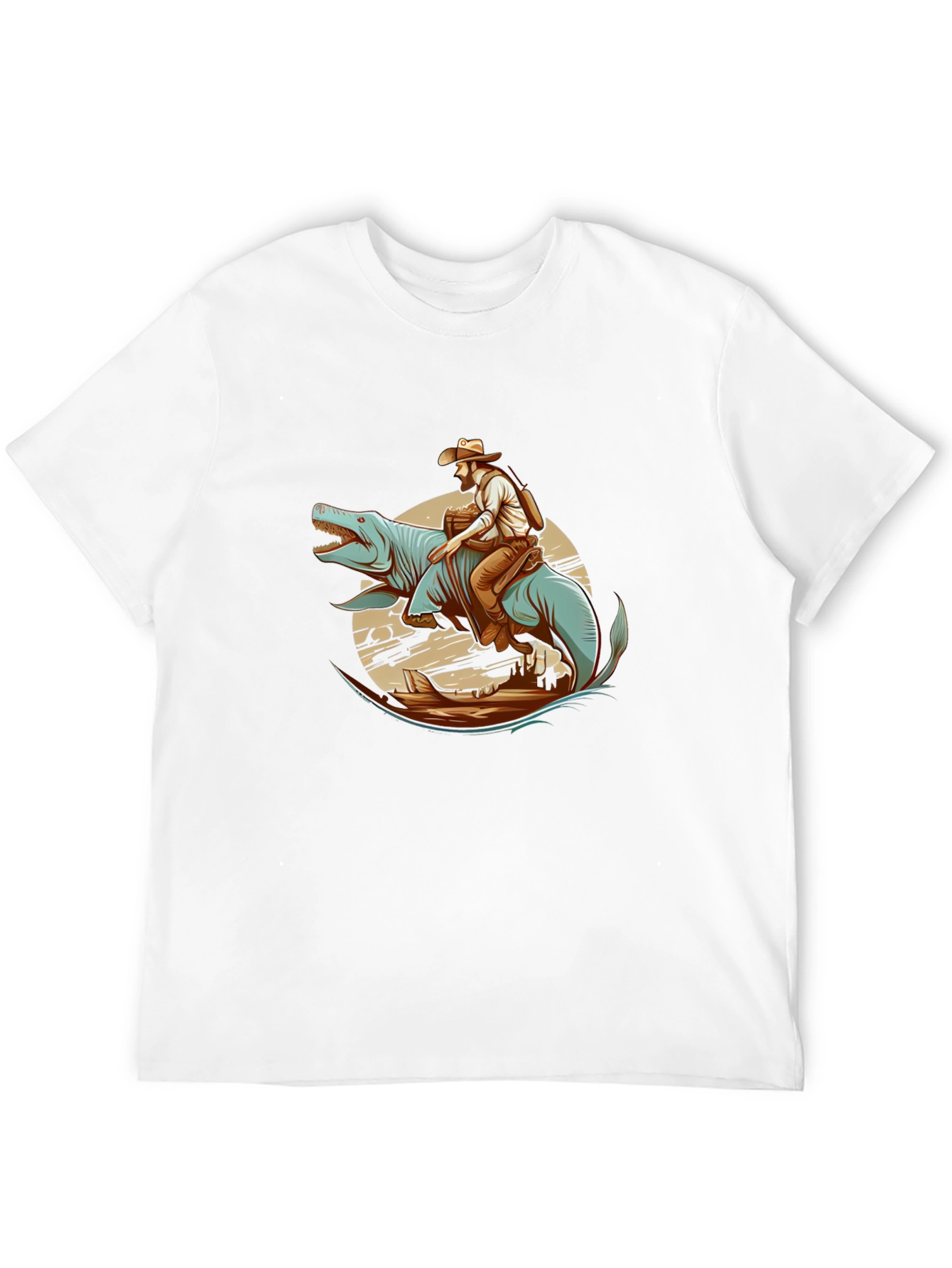 Dino Cowboy Graphic Tee - Western Fun