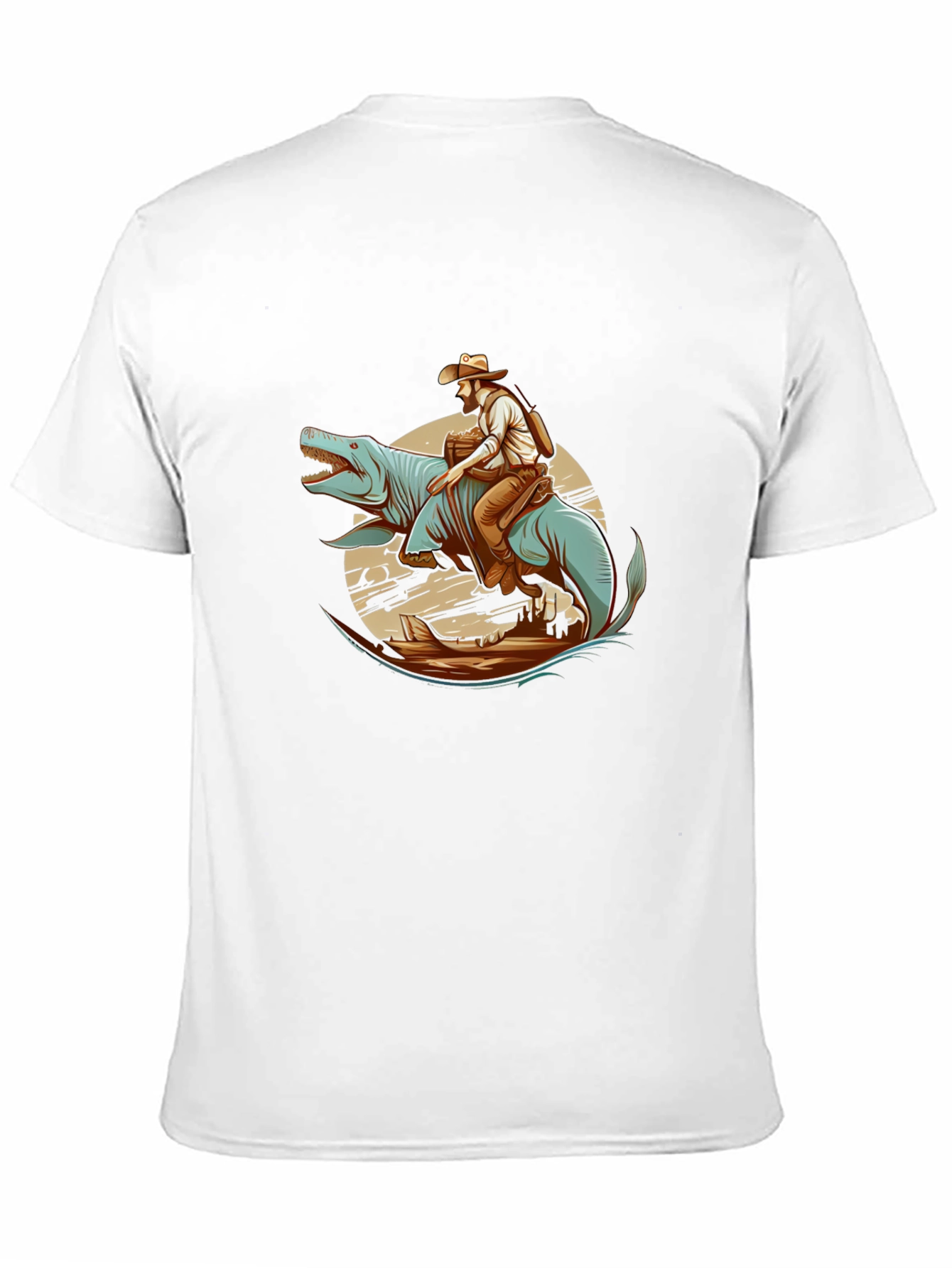 Dino Cowboy Graphic Tee - Western Fun