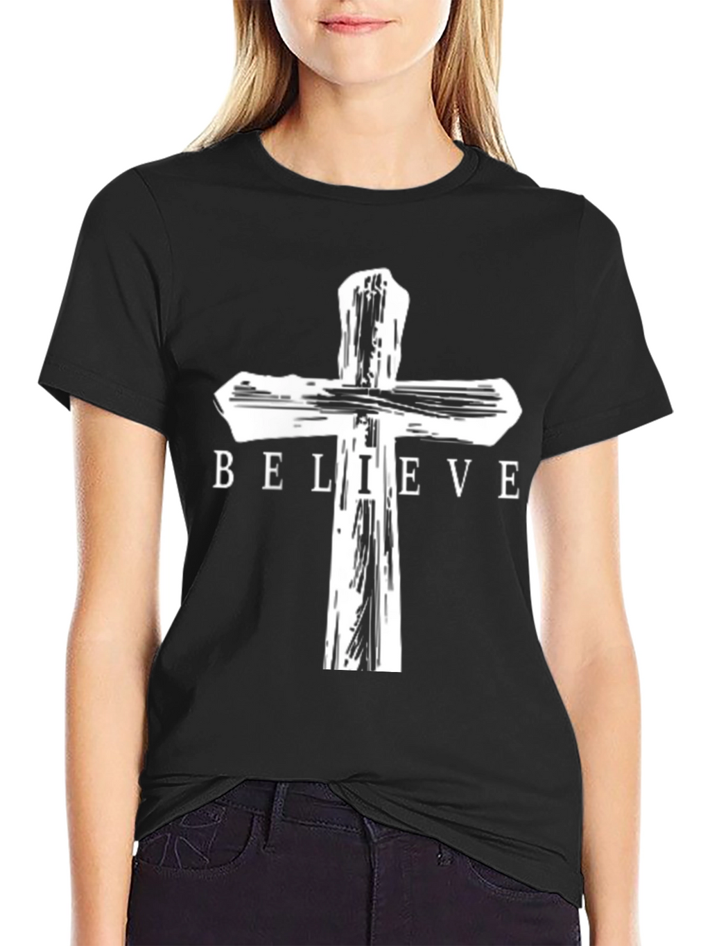 Believe Cross Graphic Tee - Christian Apparel