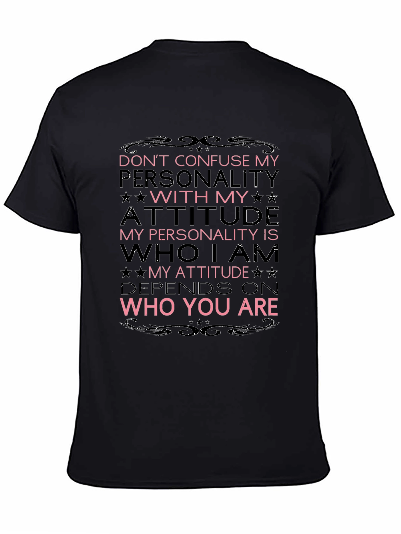Attitude and Personality Graphic T-Shirt