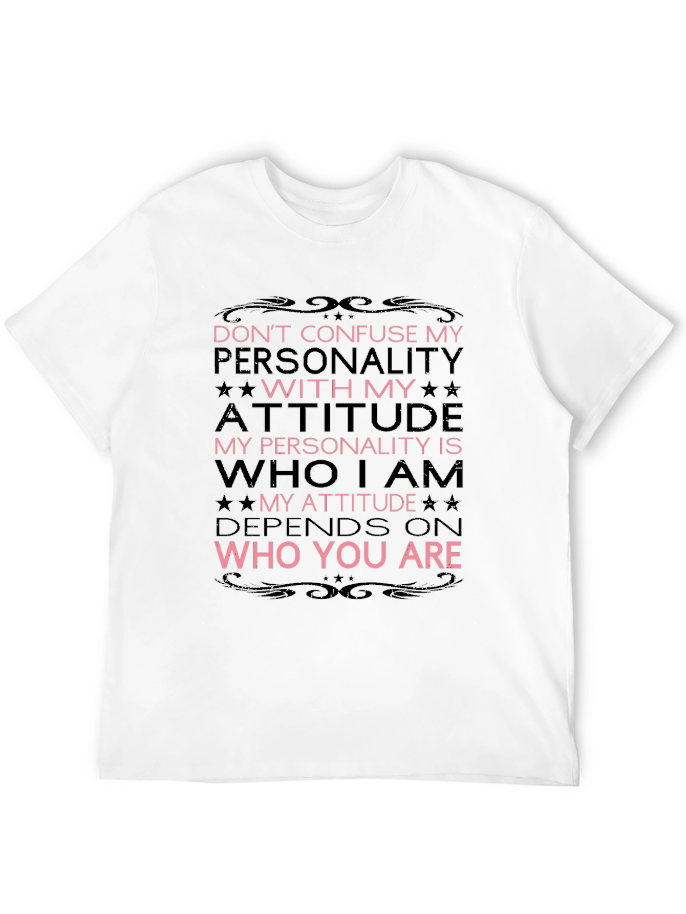 Attitude and Personality Graphic T-Shirt