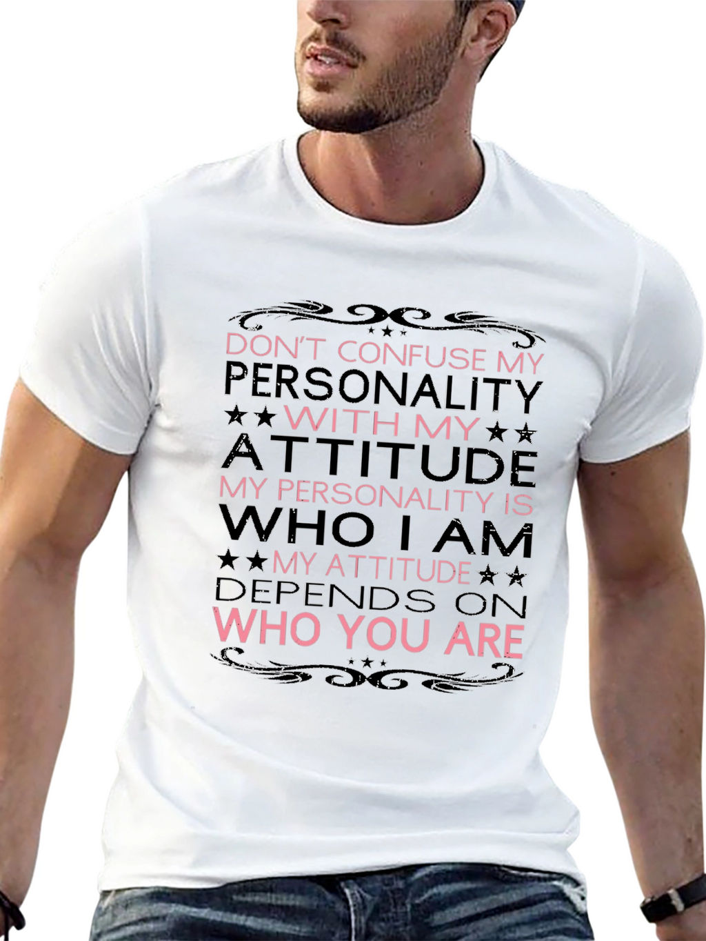 Attitude and Personality Graphic T-Shirt