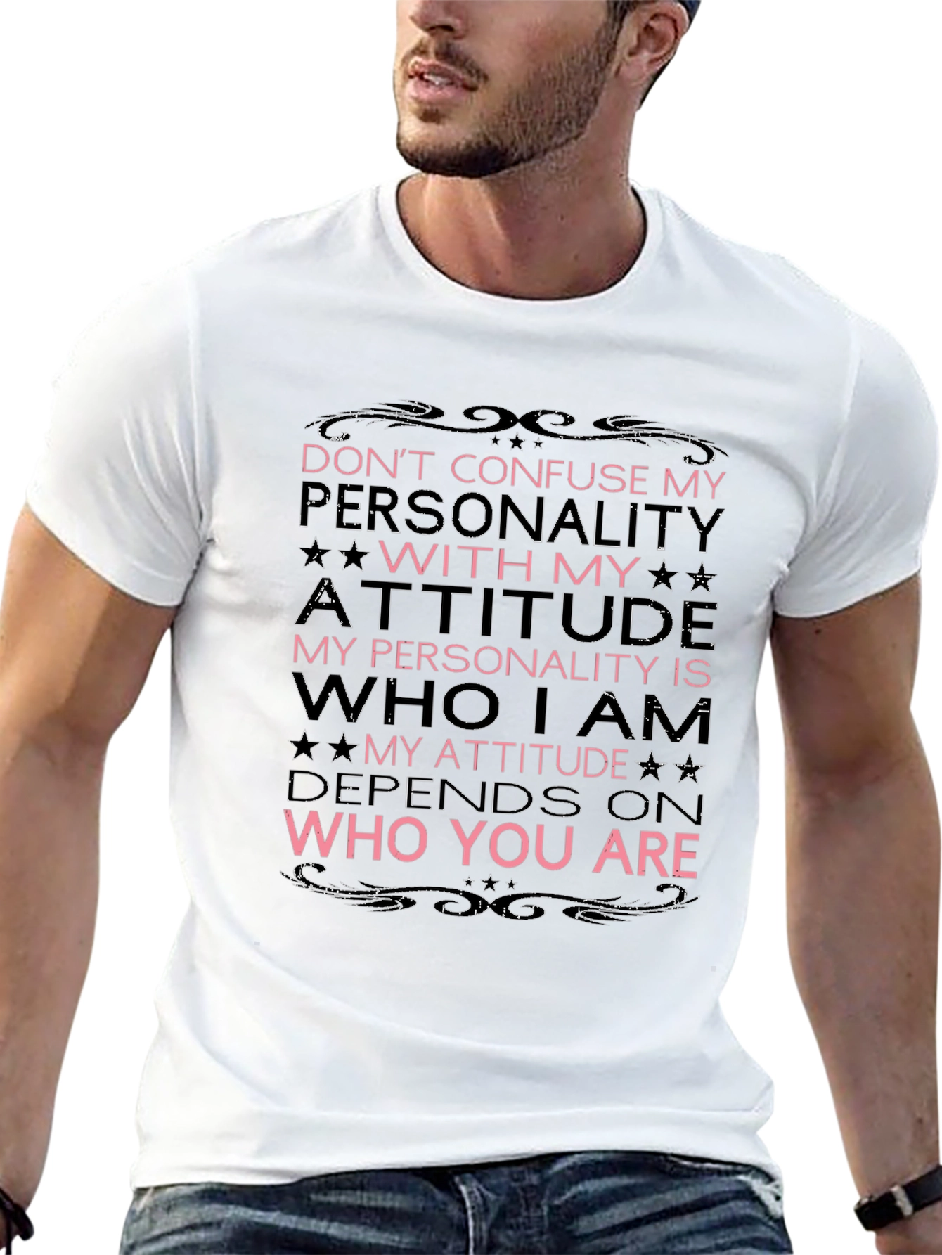 Attitude and Personality Graphic T-Shirt