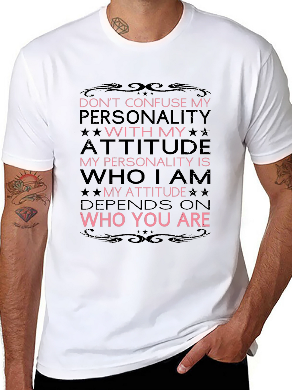 Attitude and Personality Graphic T-Shirt