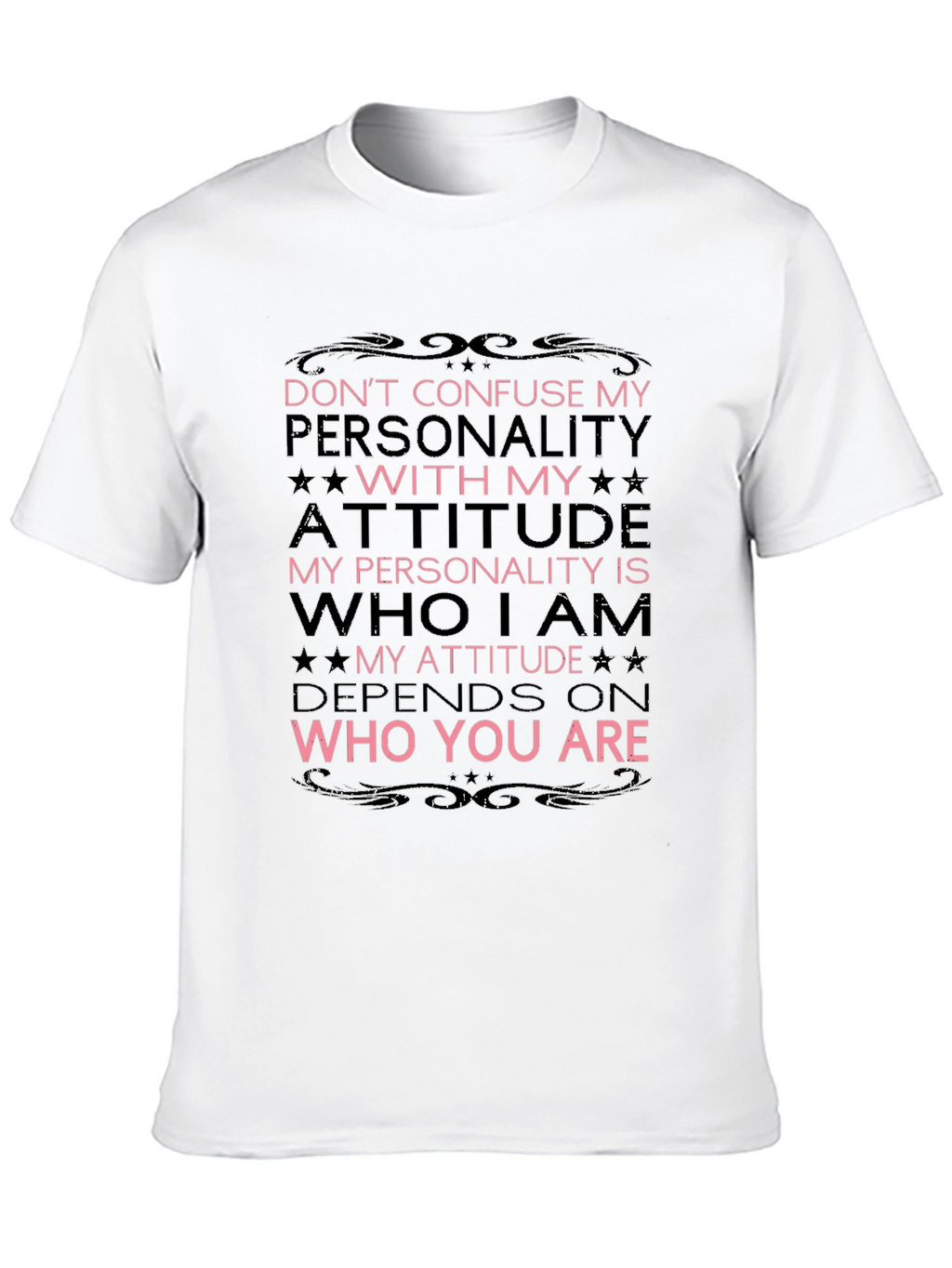 Attitude and Personality Graphic T-Shirt