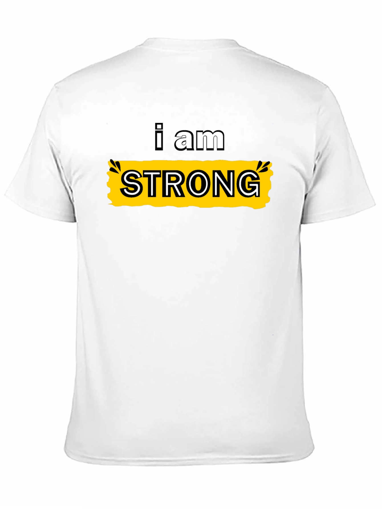 I Am Strong Graphic Tee - Black Cotton