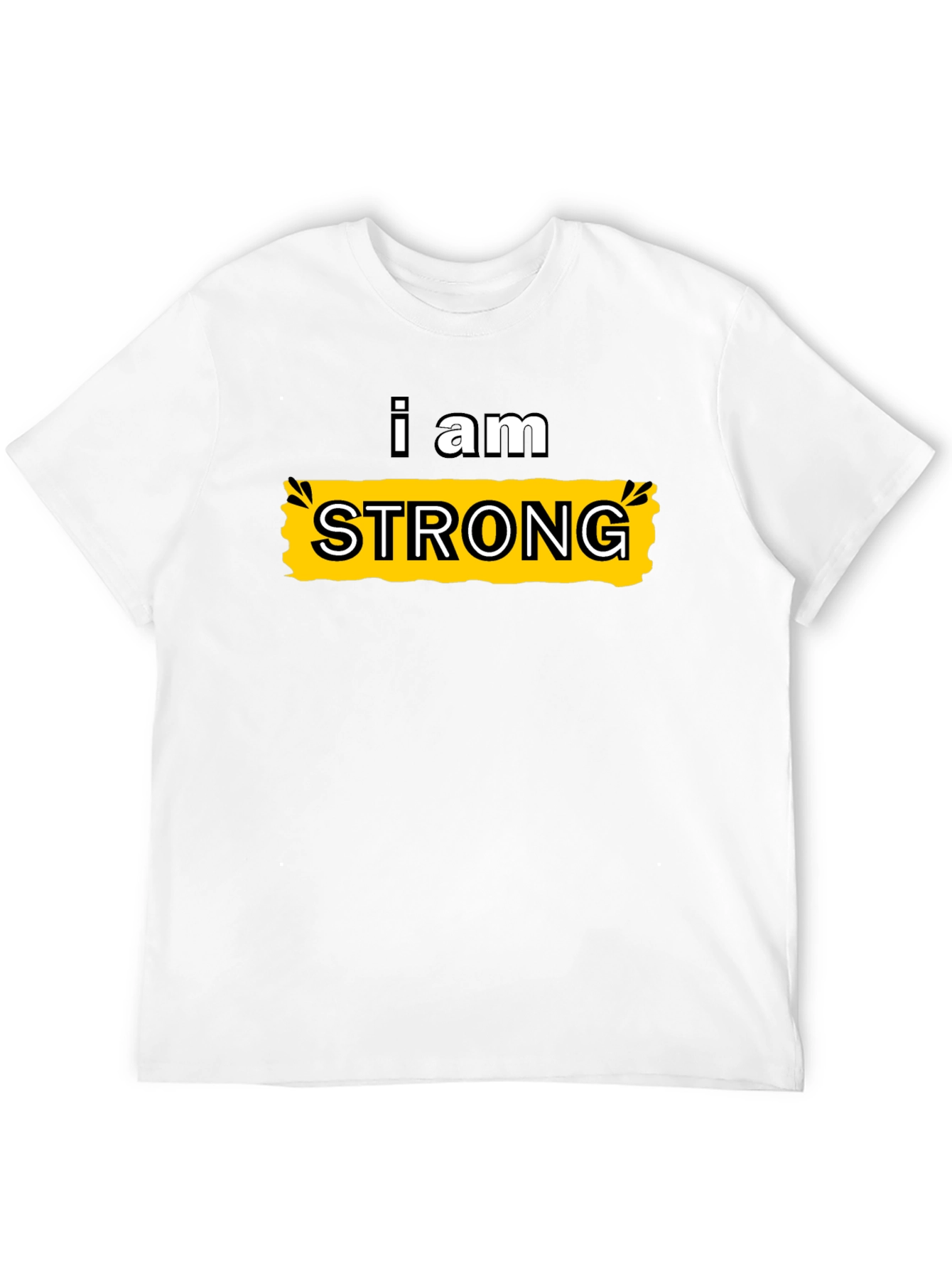 I Am Strong Graphic Tee - Black Cotton