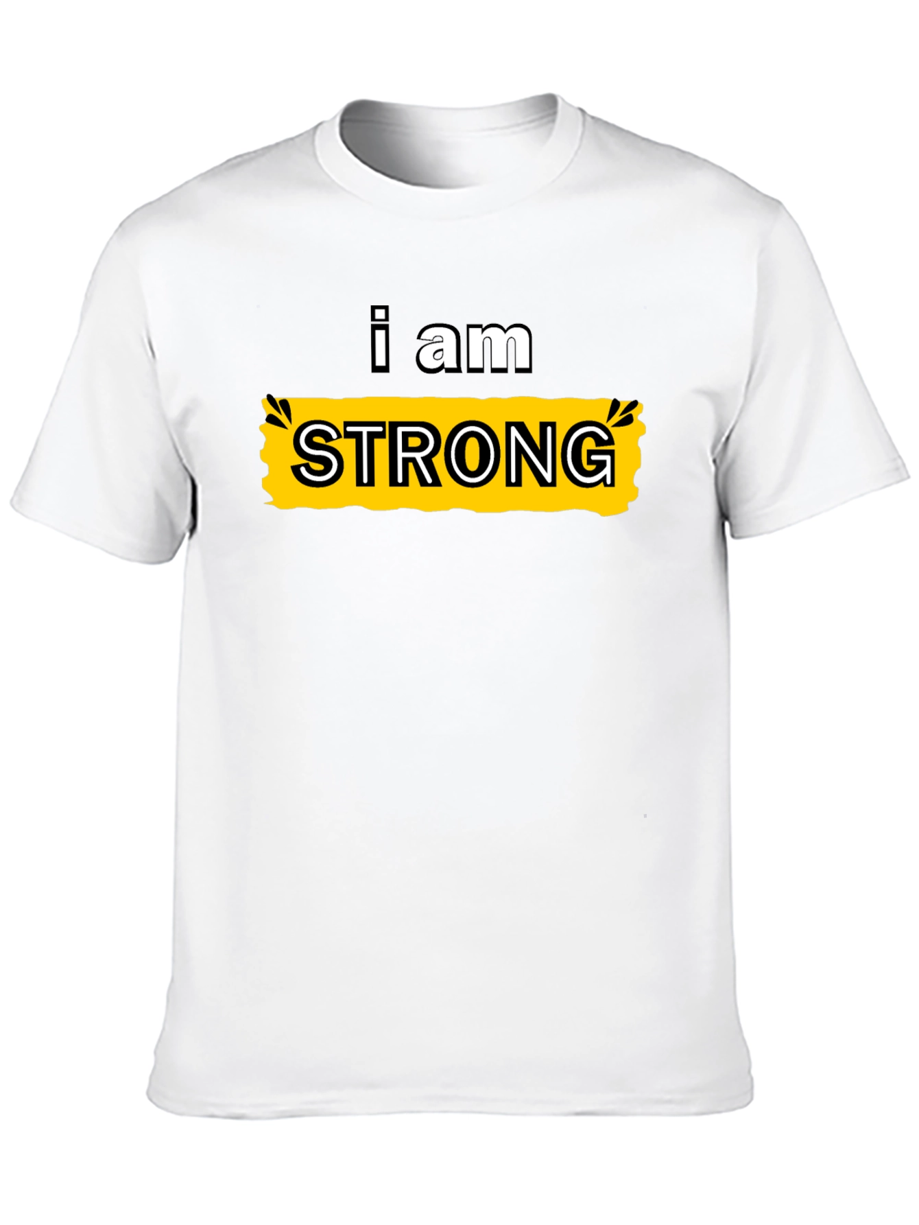 I Am Strong Graphic Tee - Black Cotton
