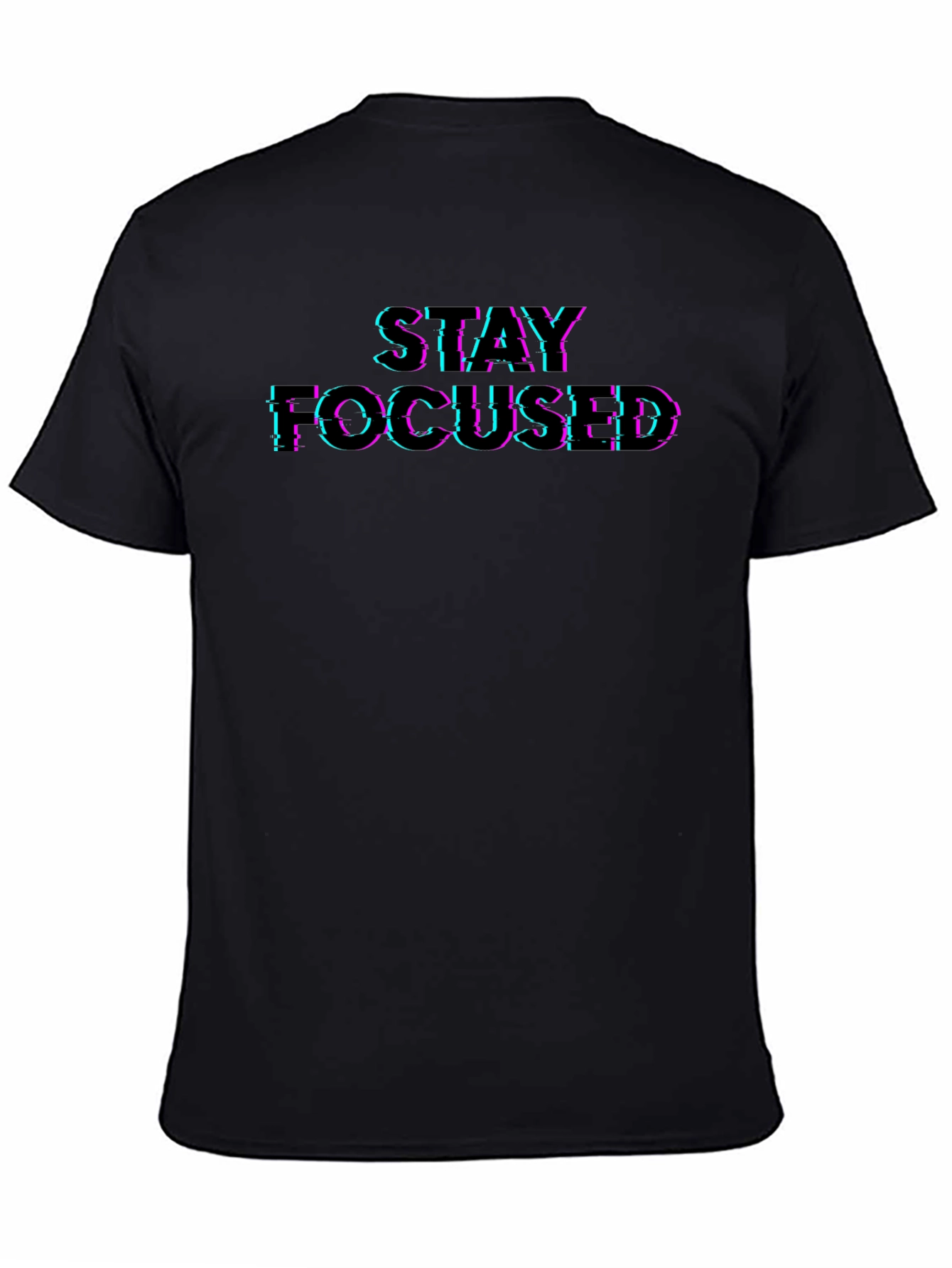 Stay Focused Graphic Tee - Premium Black T-Shirt