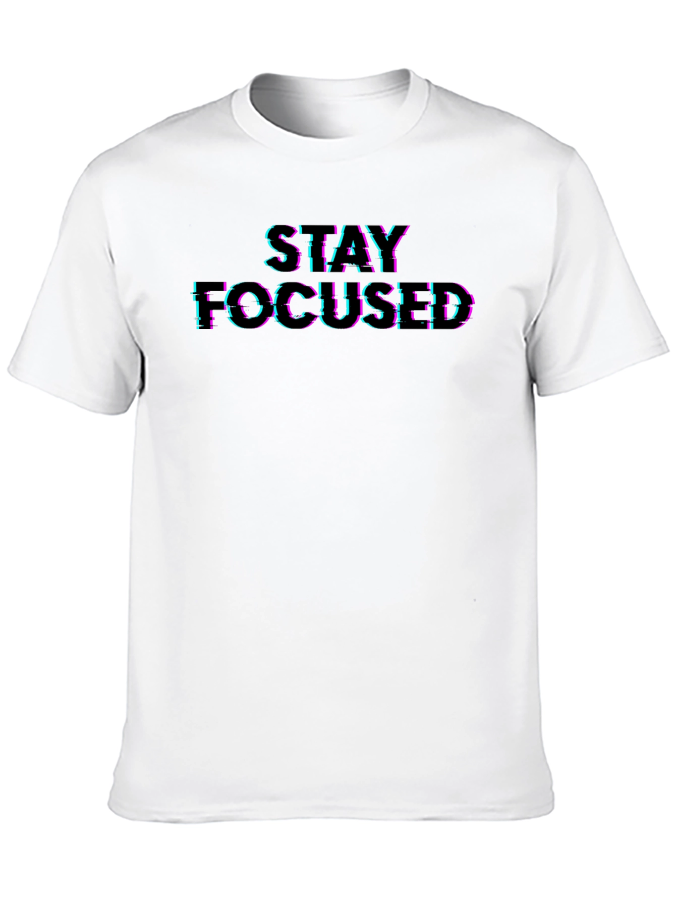 Stay Focused Graphic Tee - Premium Black T-Shirt
