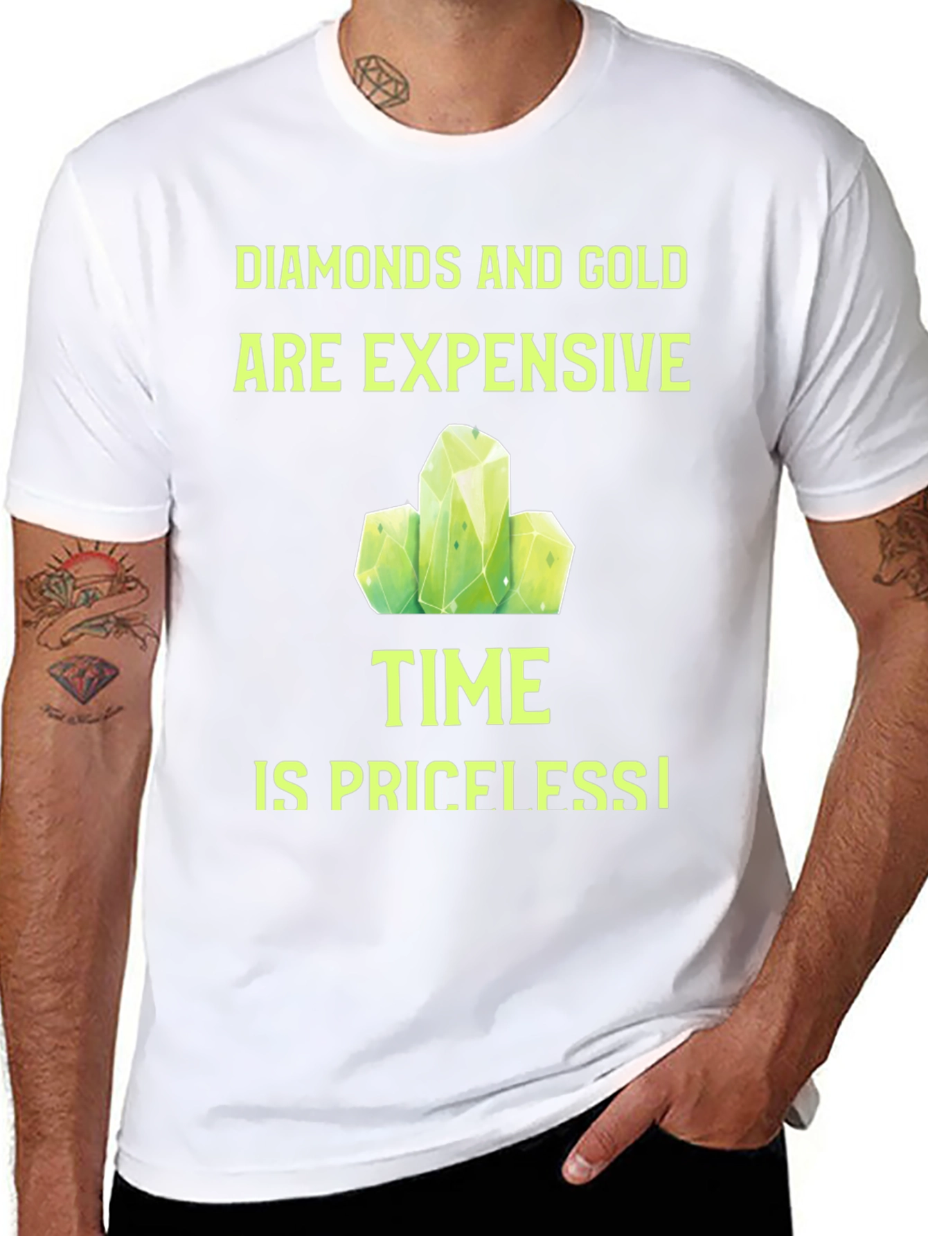 Diamonds and Gold T-Shirt - Time is Priceless!