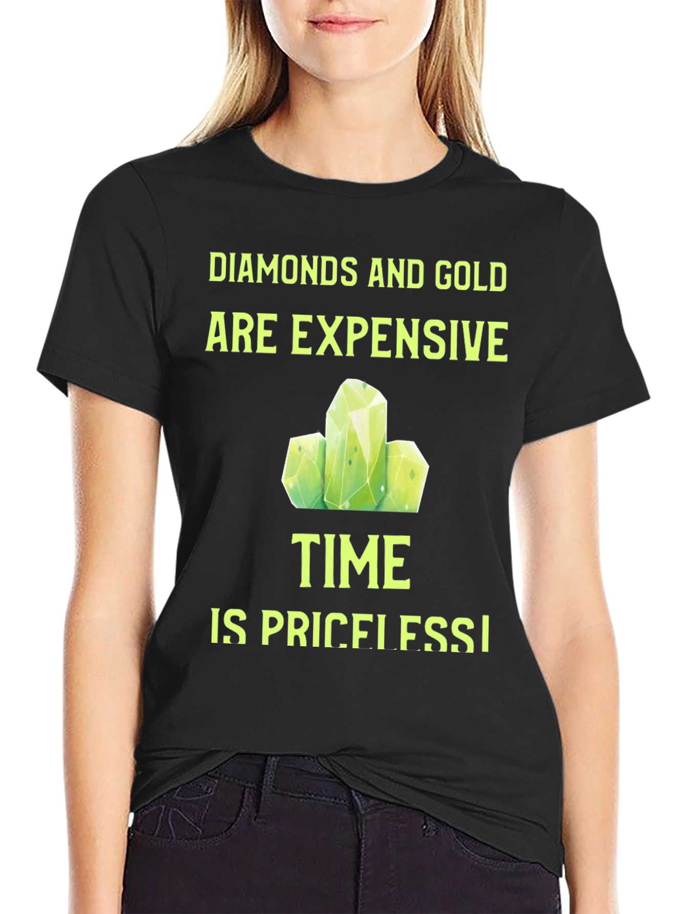 Diamonds and Gold T-Shirt - Time is Priceless!