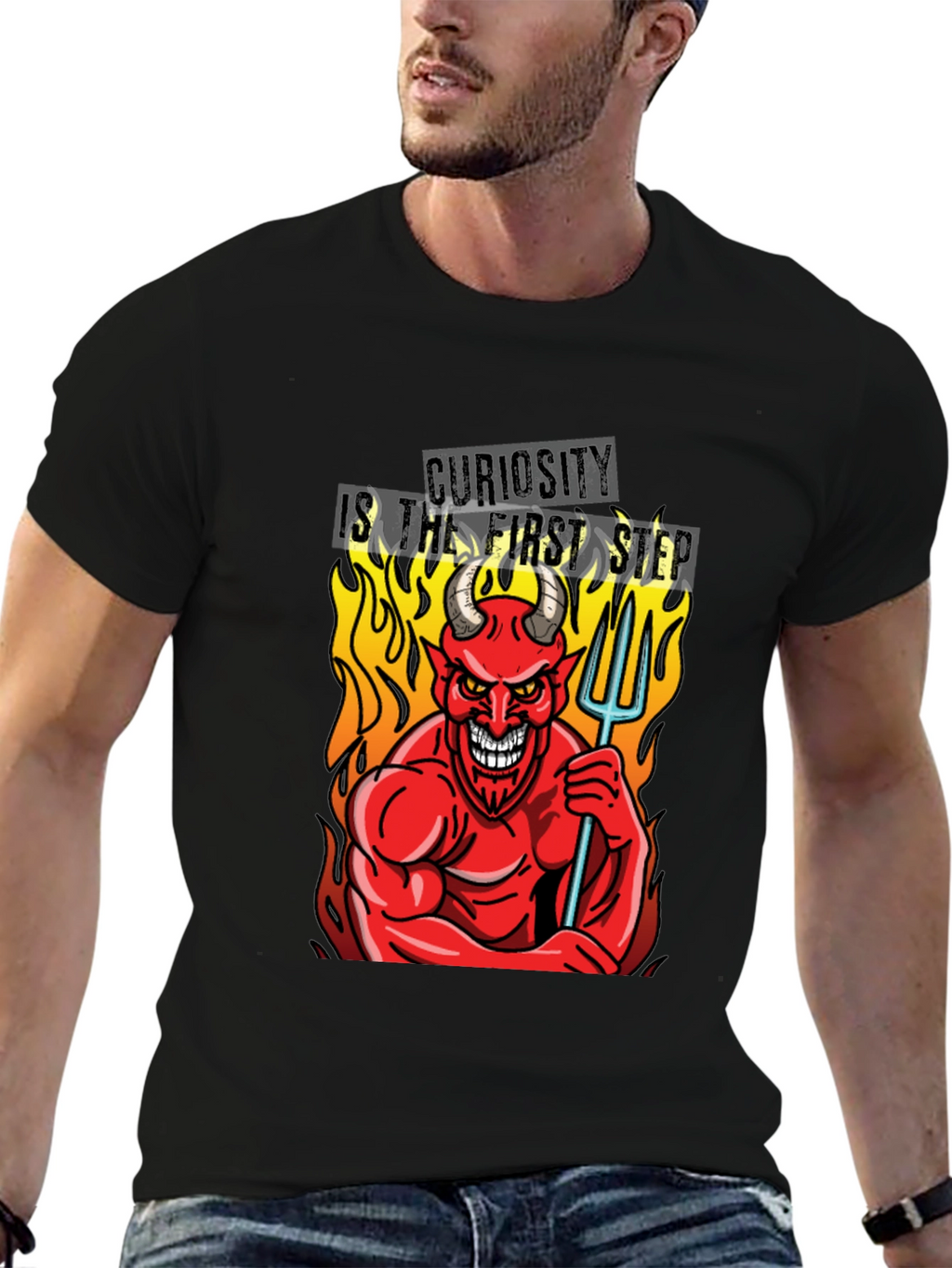 Devil Curiosity T-Shirt - Funny Graphic Tee