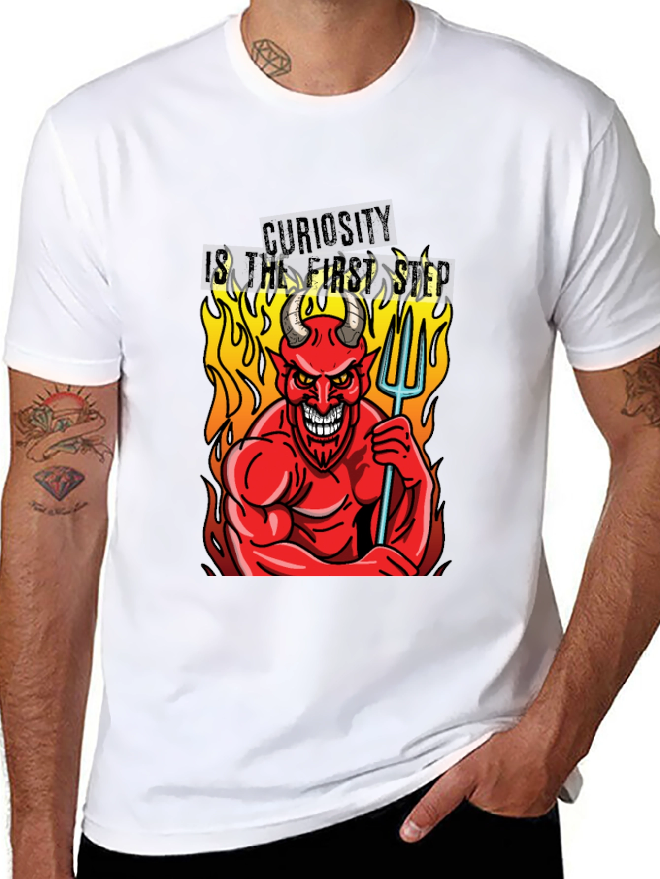 Devil Curiosity T-Shirt - Funny Graphic Tee