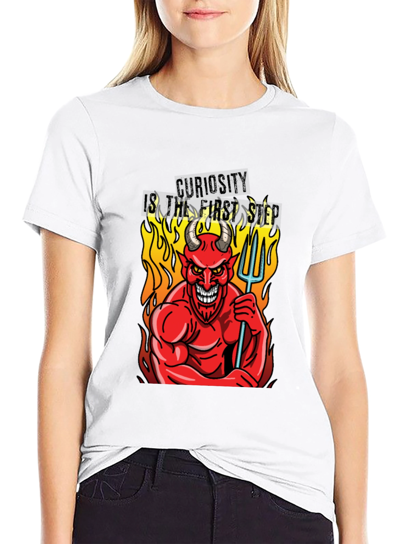 Devil Curiosity T-Shirt - Funny Graphic Tee