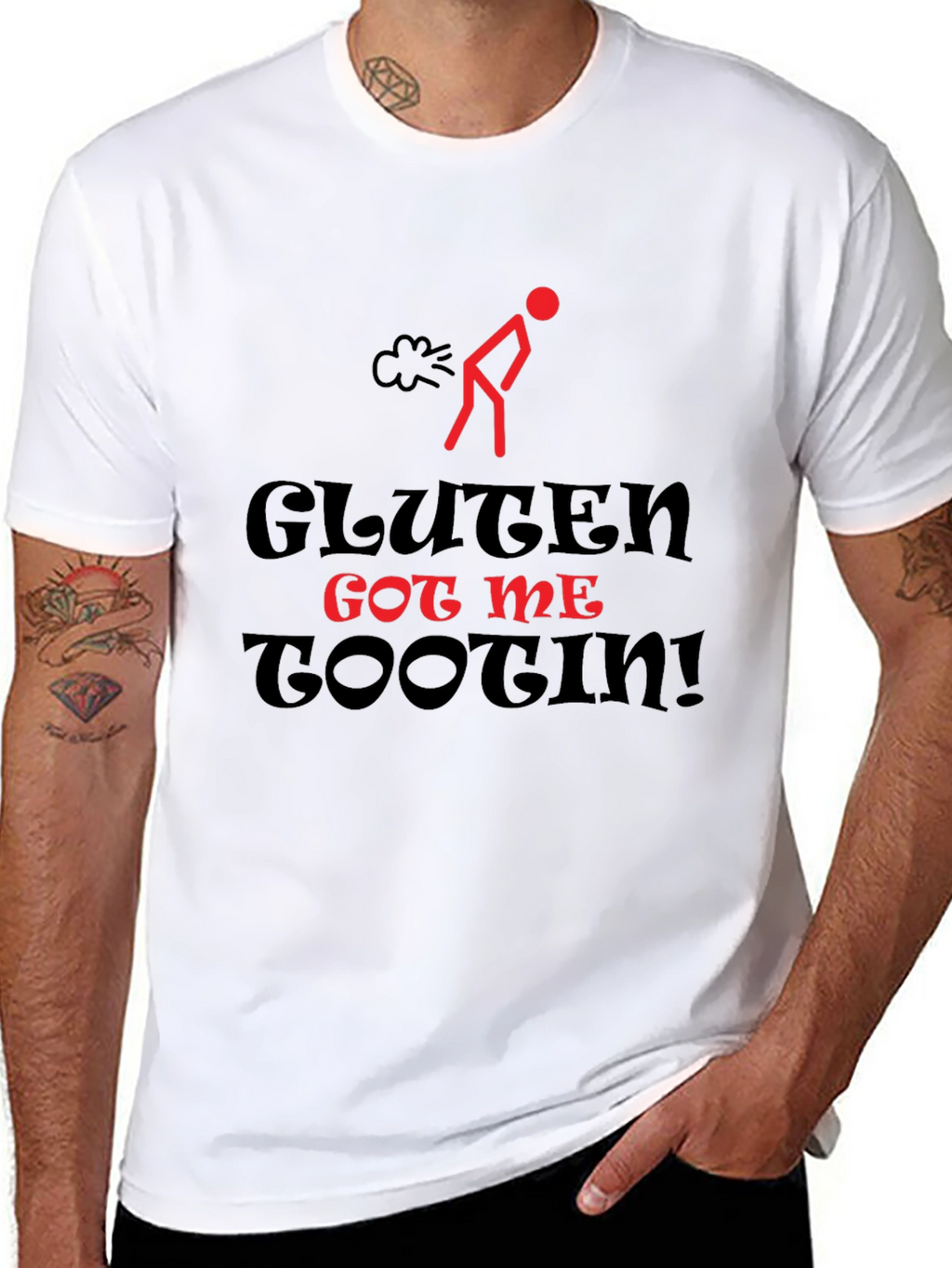 Gluten Got Me Tootin Graphic T-Shirt