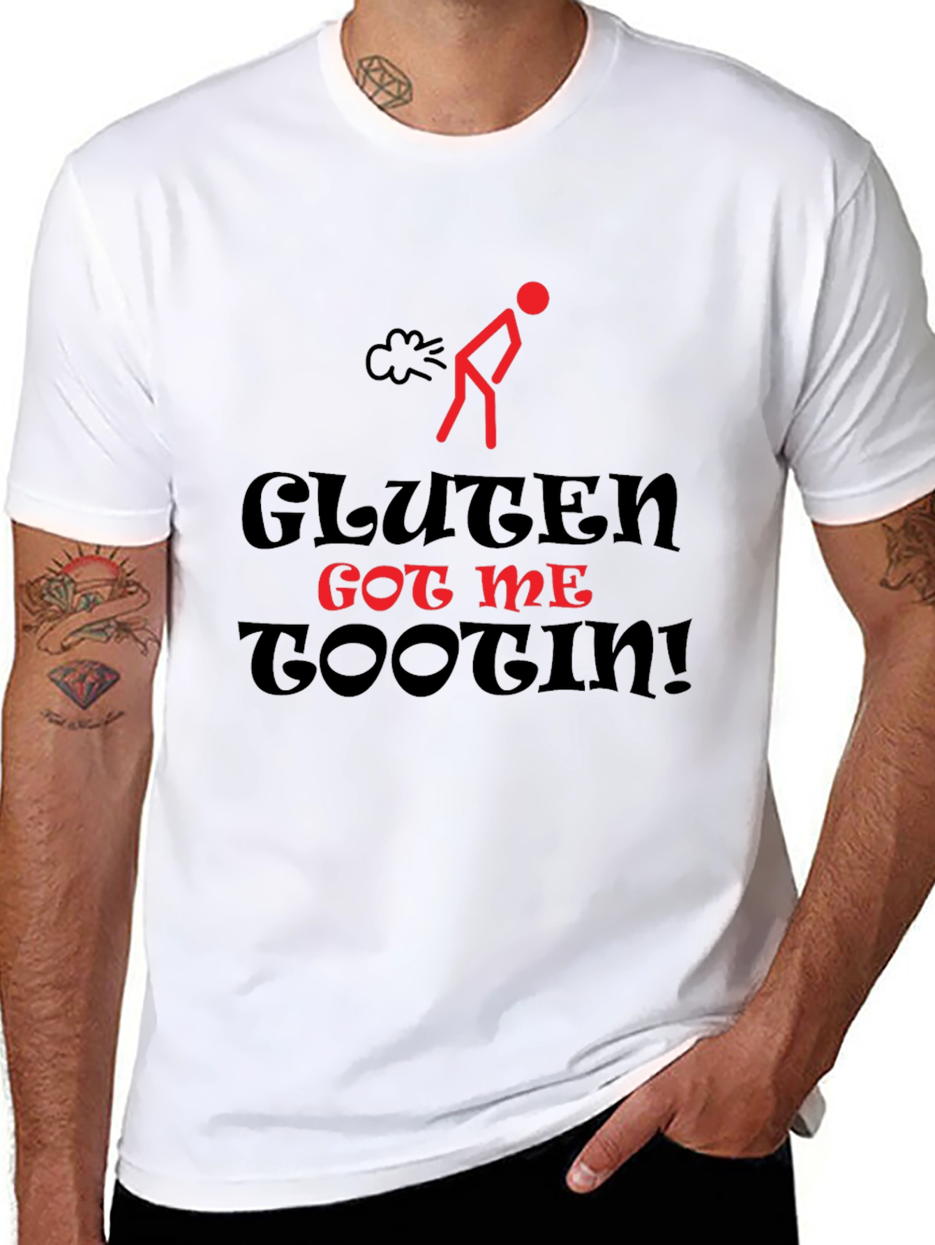 Gluten Got Me Tootin Graphic T-Shirt