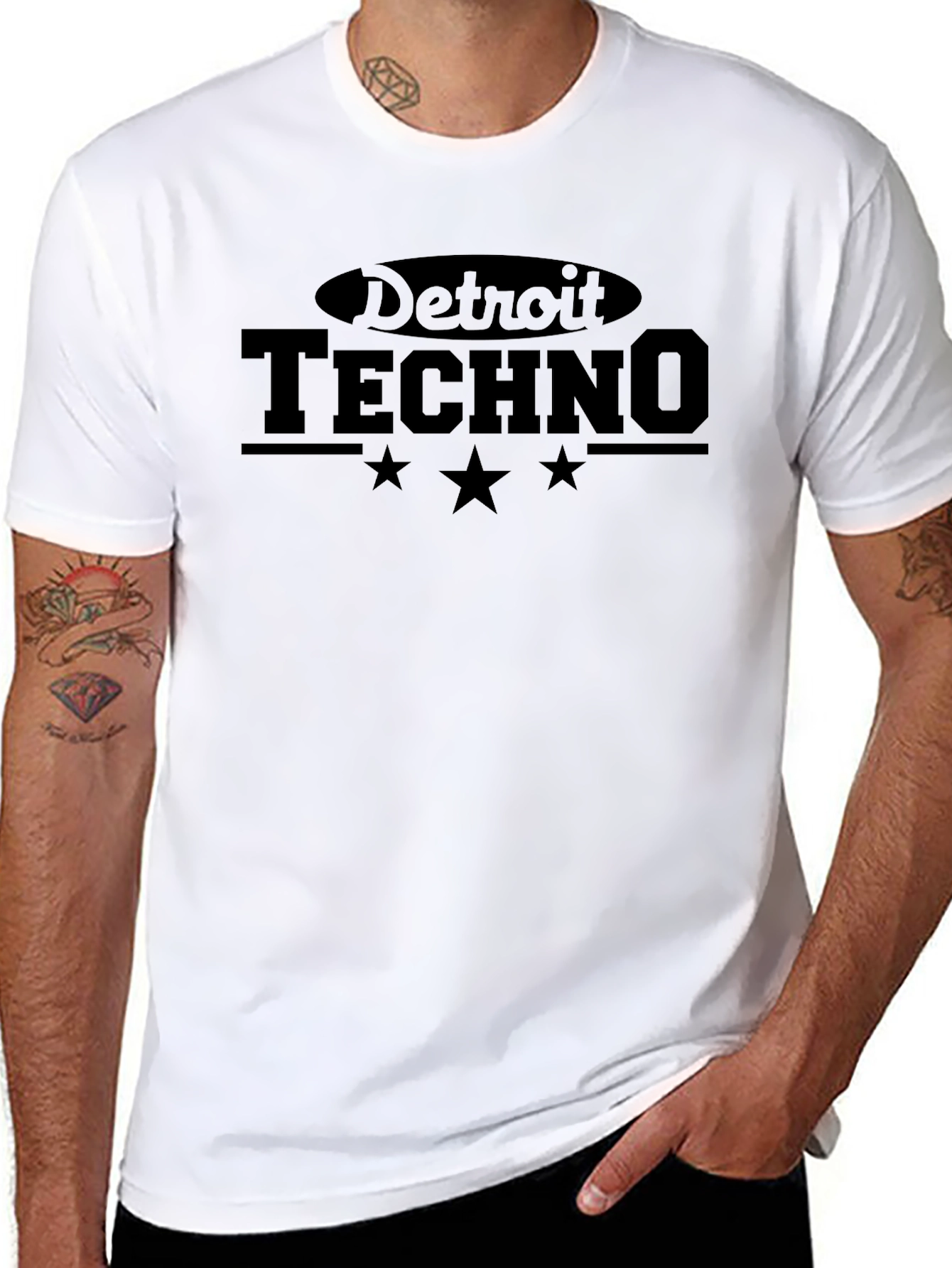 Detroit Techno Graphic Tee - Unisex Black T-Shirt