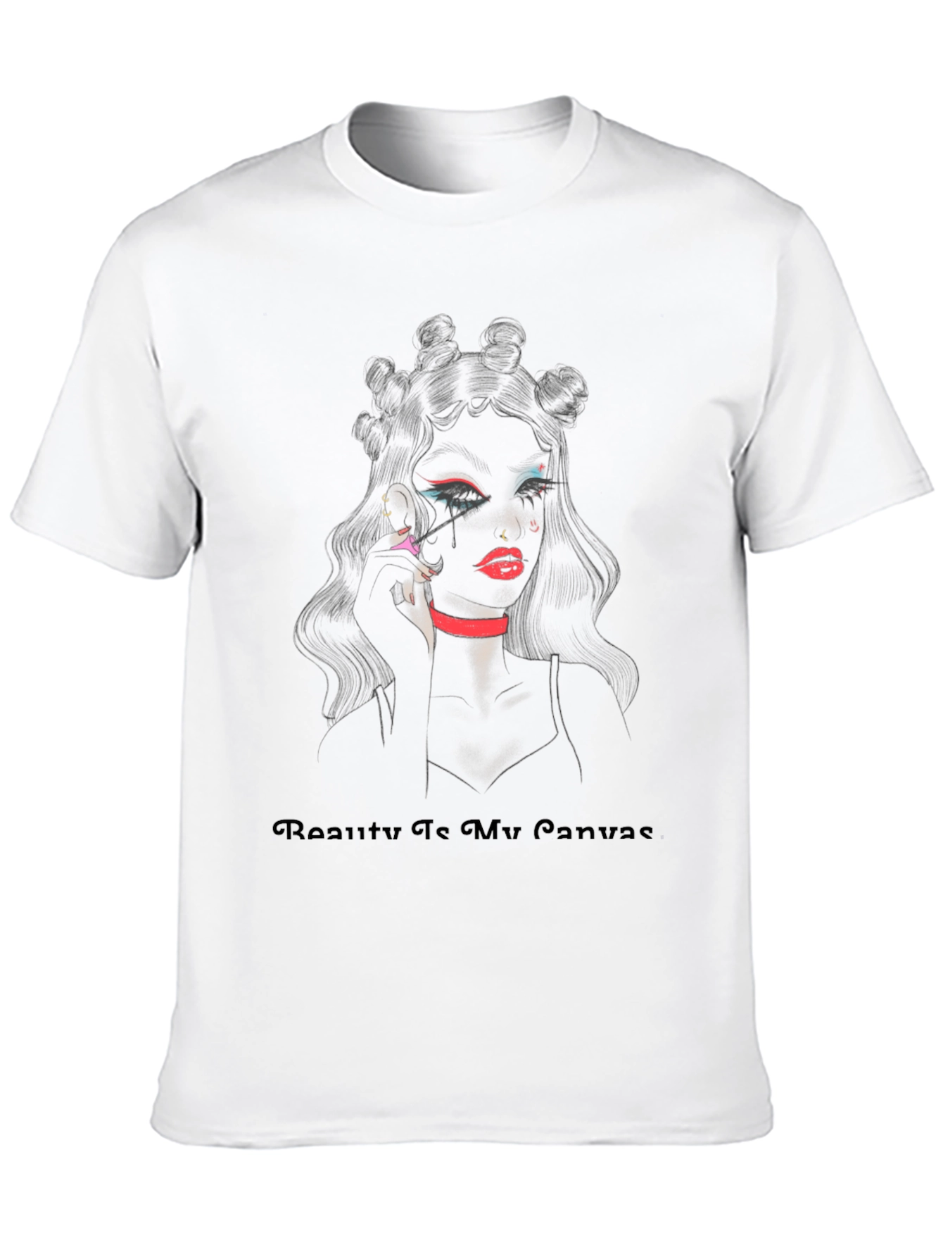 Beauty Is My Canvas Graphic Tee - Stylish Black T-Shirt