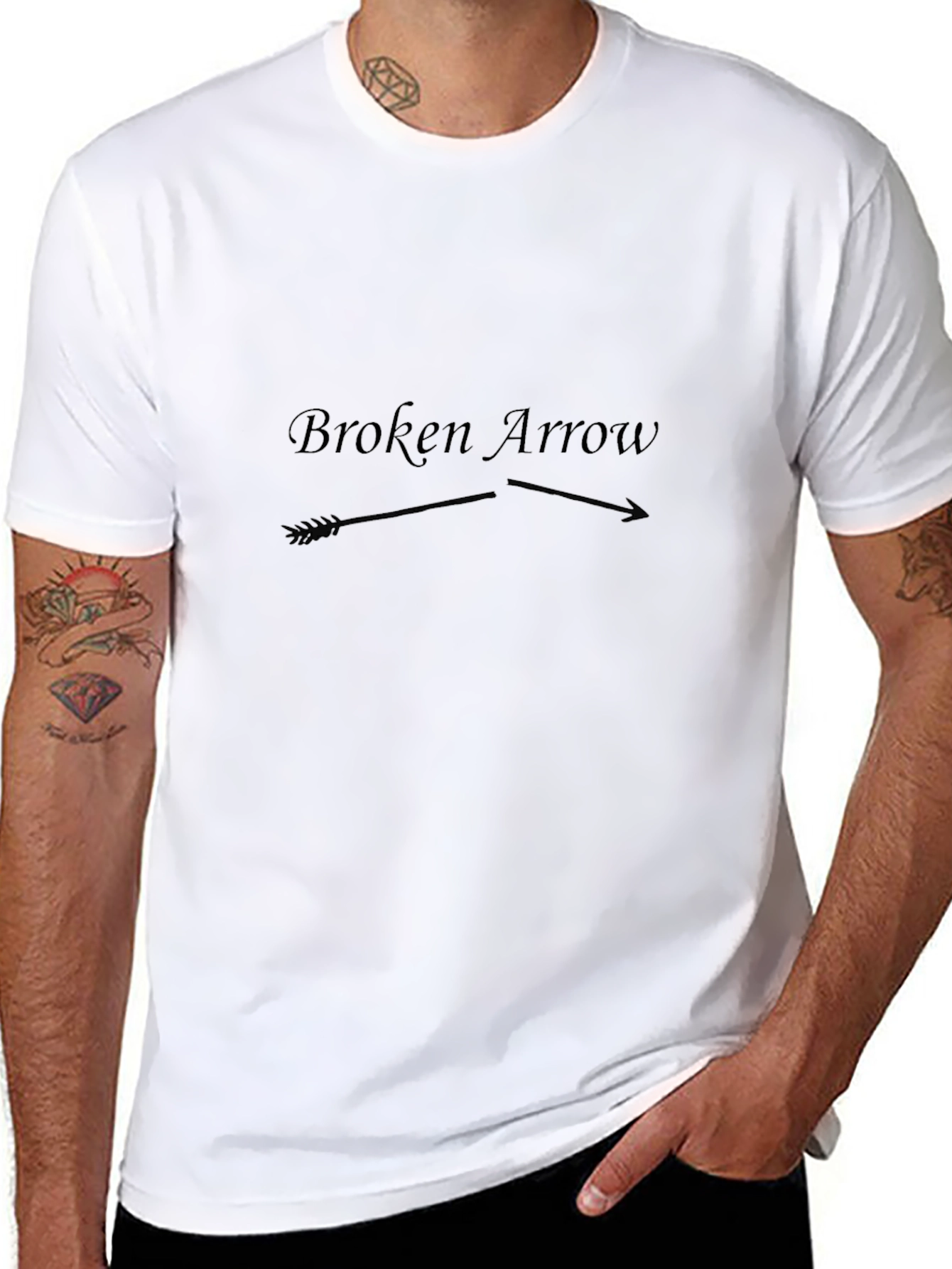 Broken Arrow Graphic Tee - Modern Minimalist Design