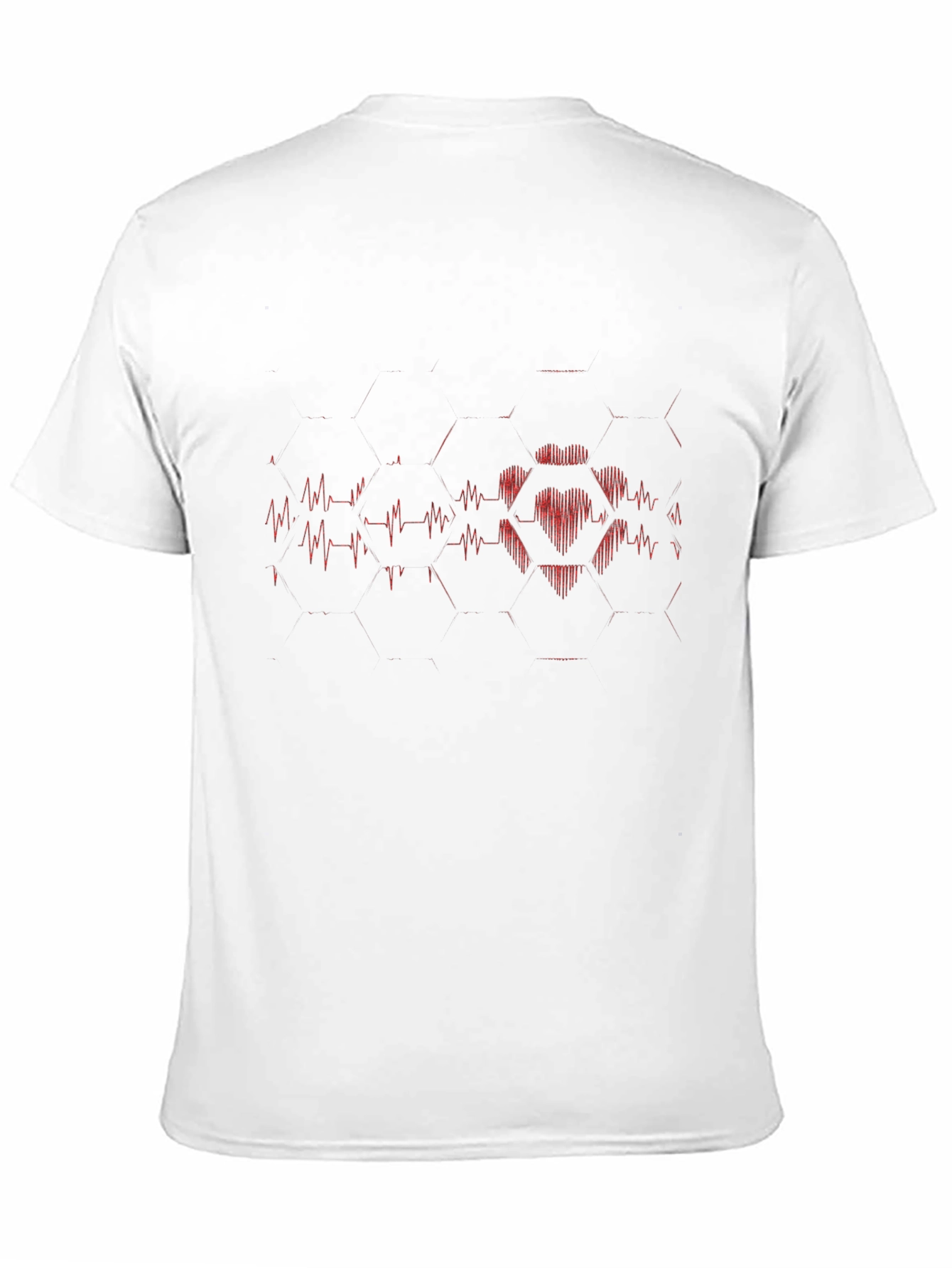 Heartbeat Hex Graphic Tee - Stylish Black Cotton Shirt
