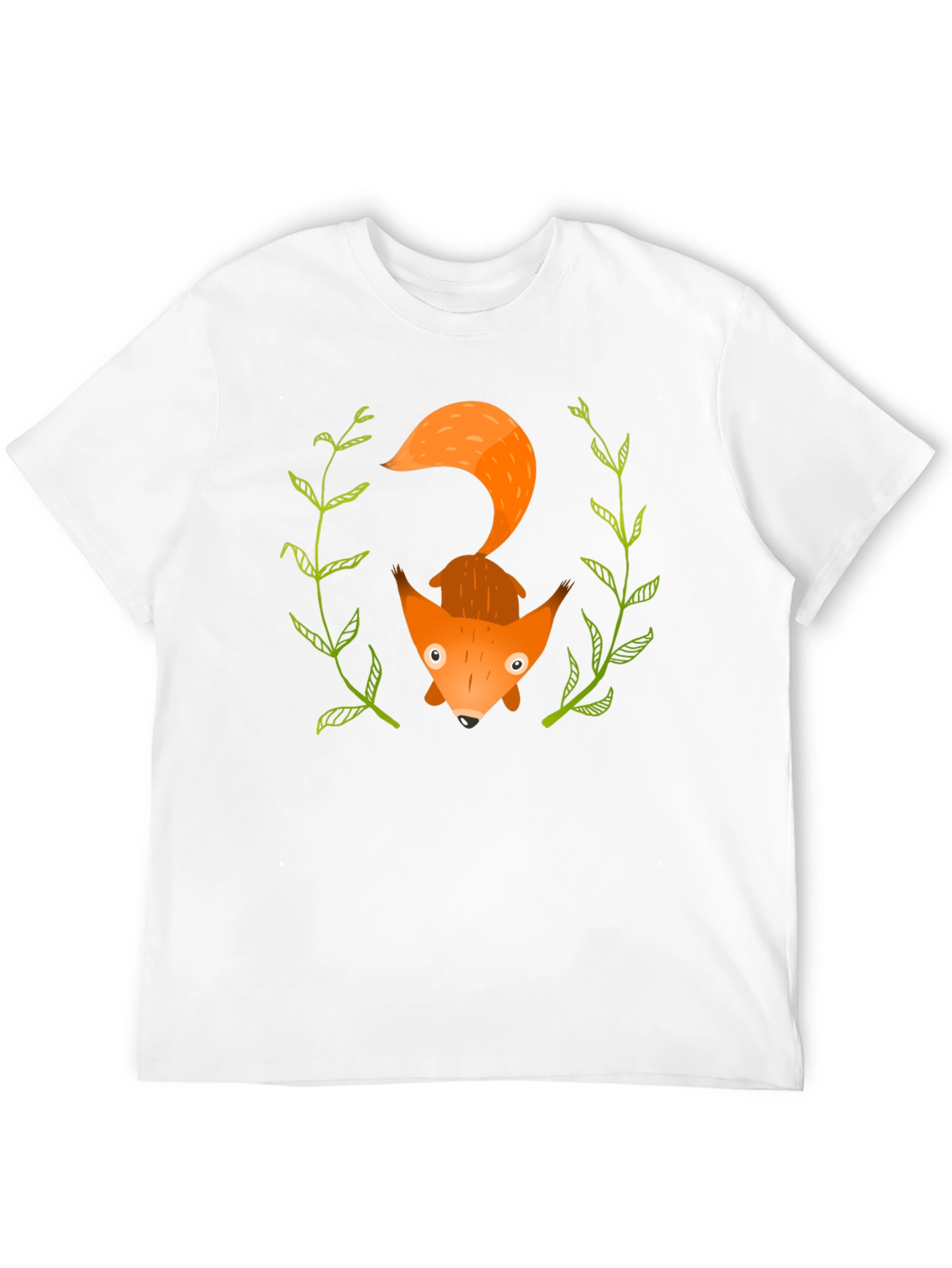 Cute Fox Graphic Tee - Mens Black T-Shirt