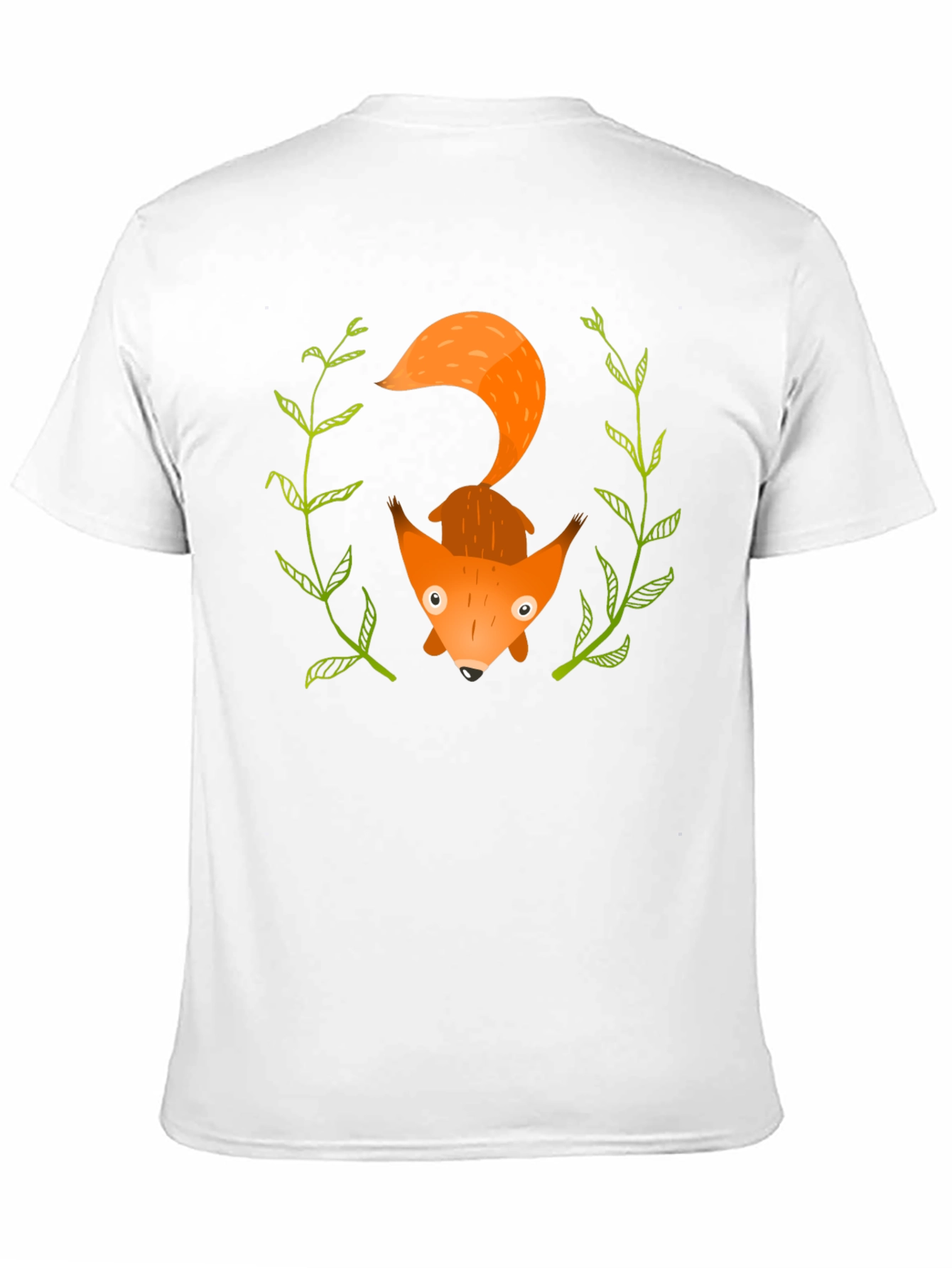 Cute Fox Graphic Tee - Mens Black T-Shirt