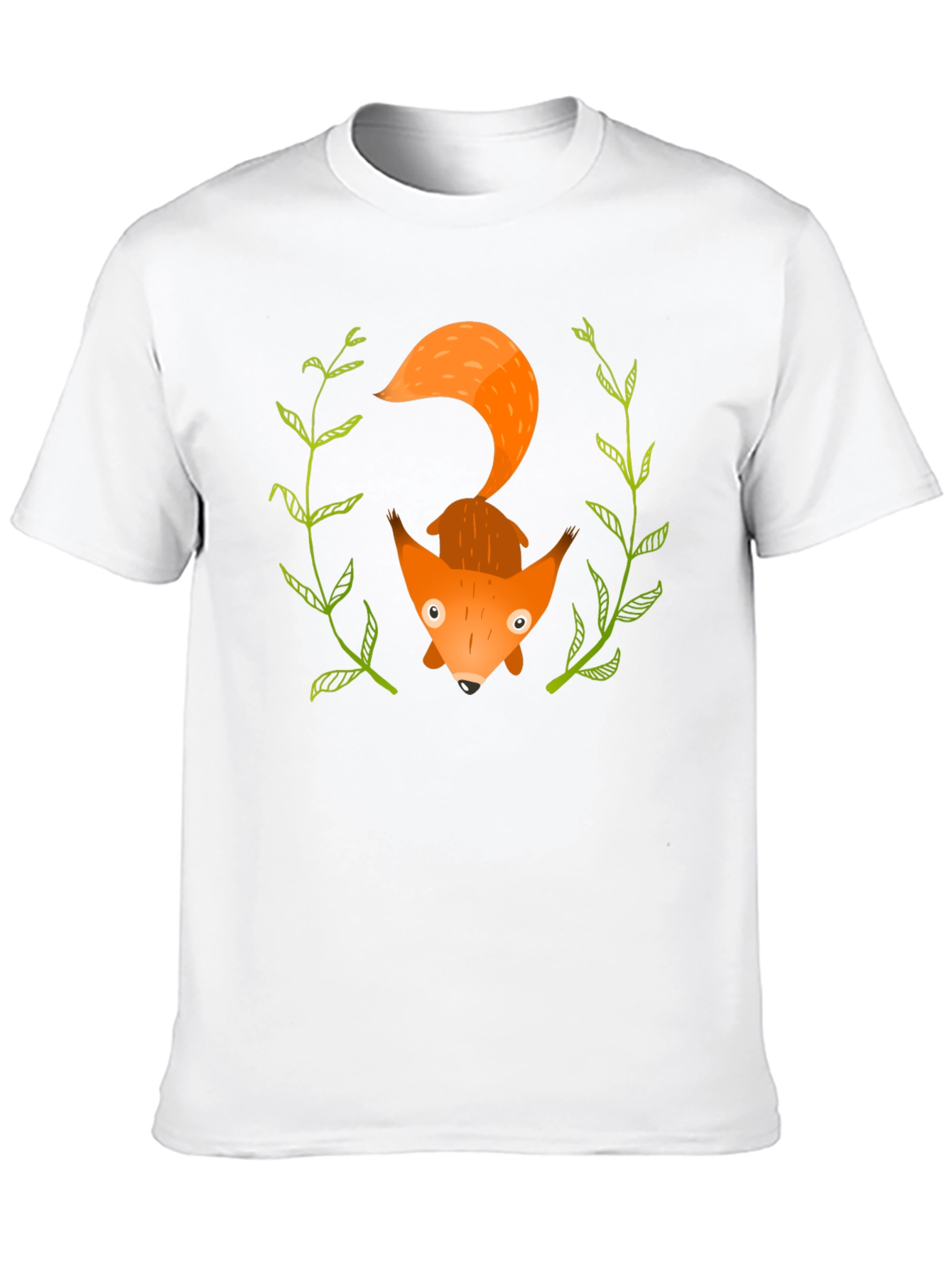 Cute Fox Graphic Tee - Mens Black T-Shirt