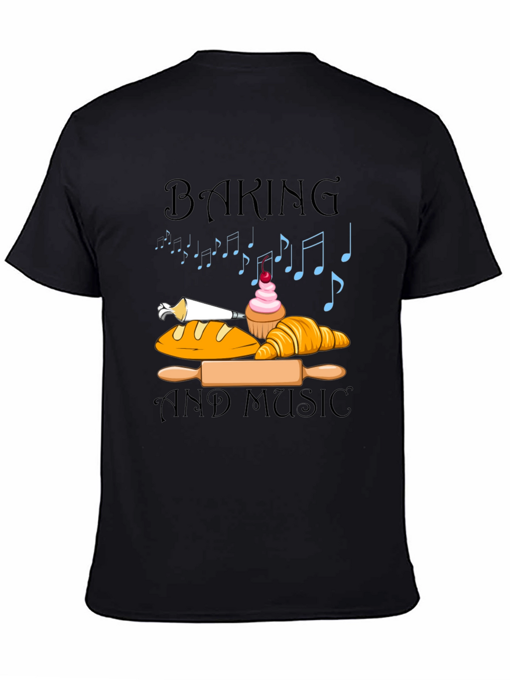 Baking and Music Graphic T-Shirt