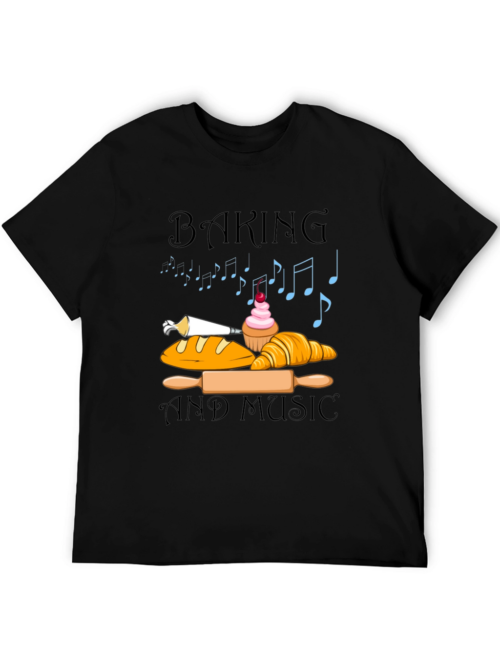 Baking and Music Graphic T-Shirt