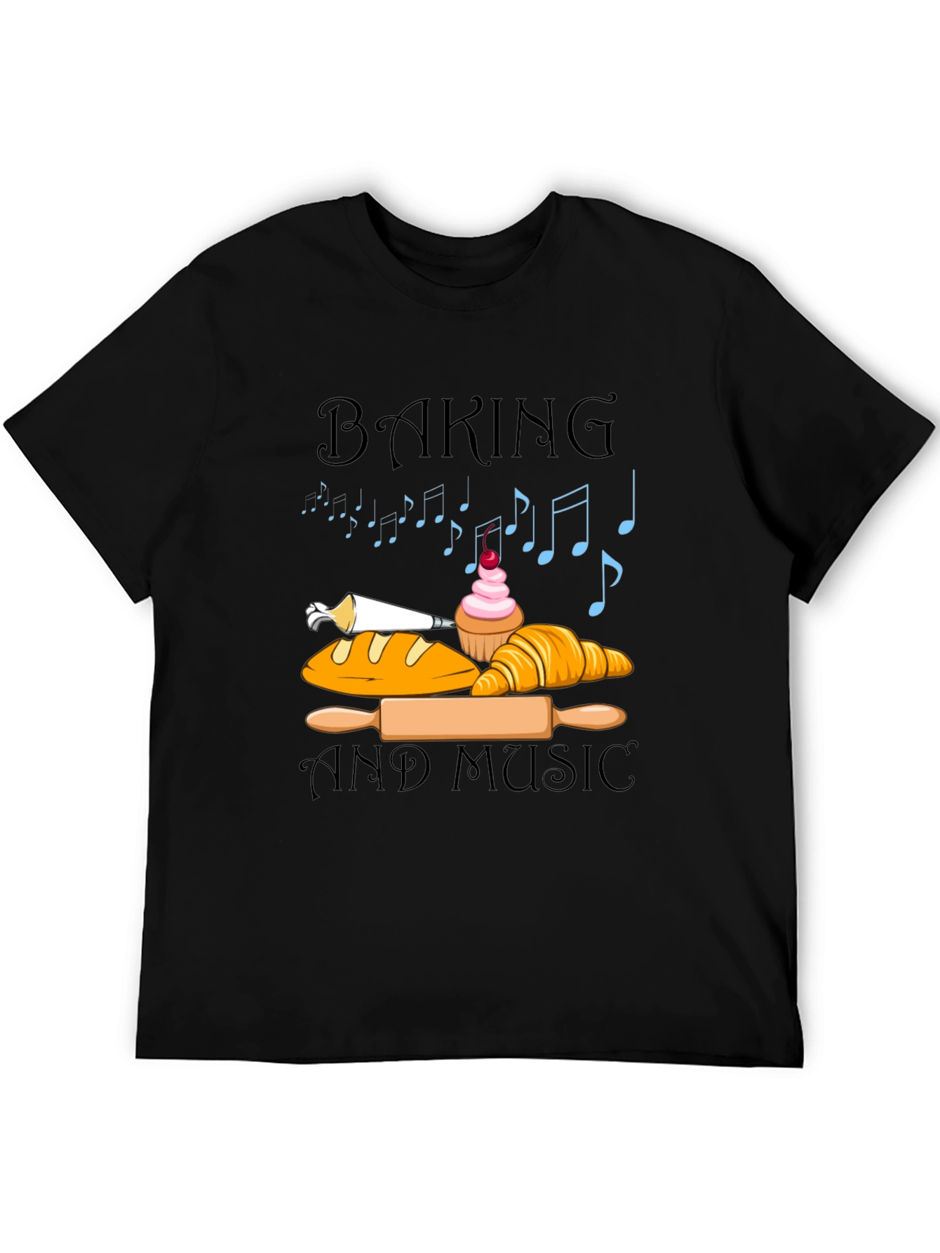 Baking and Music Graphic T-Shirt