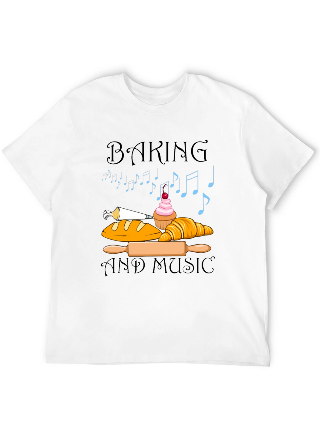 Baking and Music Graphic T-Shirt